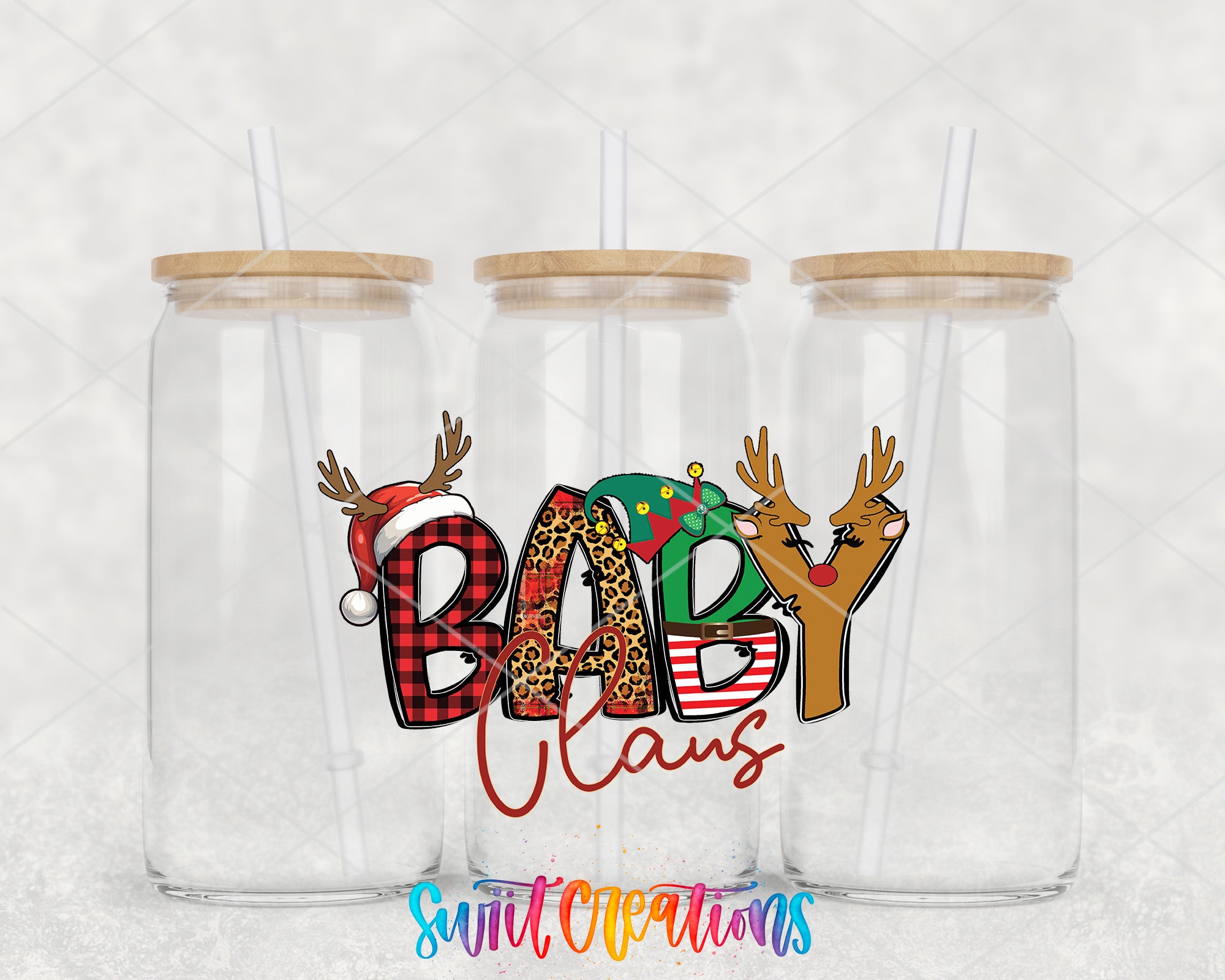 two clear tumblers with the words bad news on them