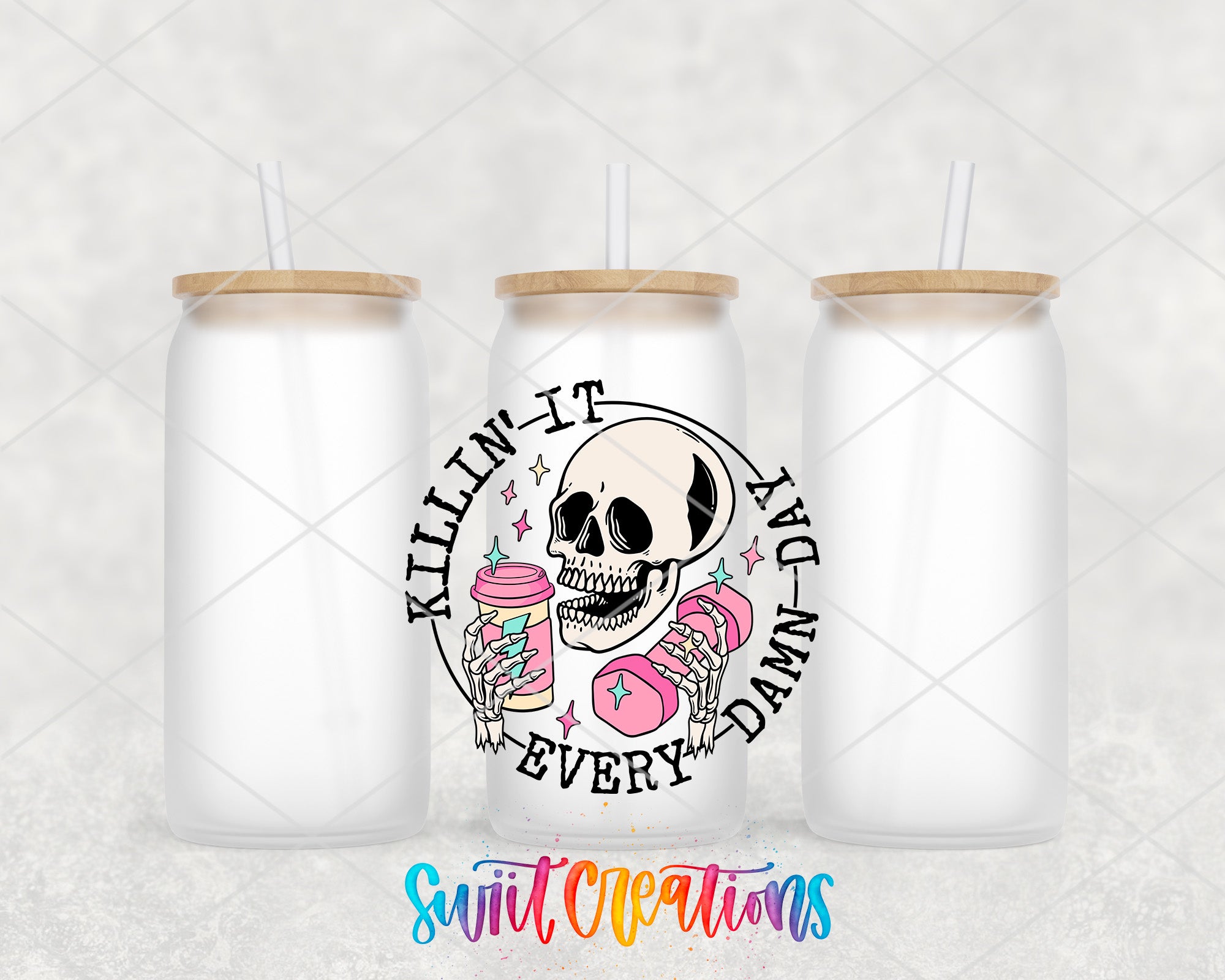 a couple of bottles with a skull on them