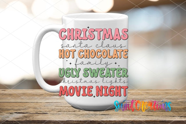 a coffee mug with a christmas message on it