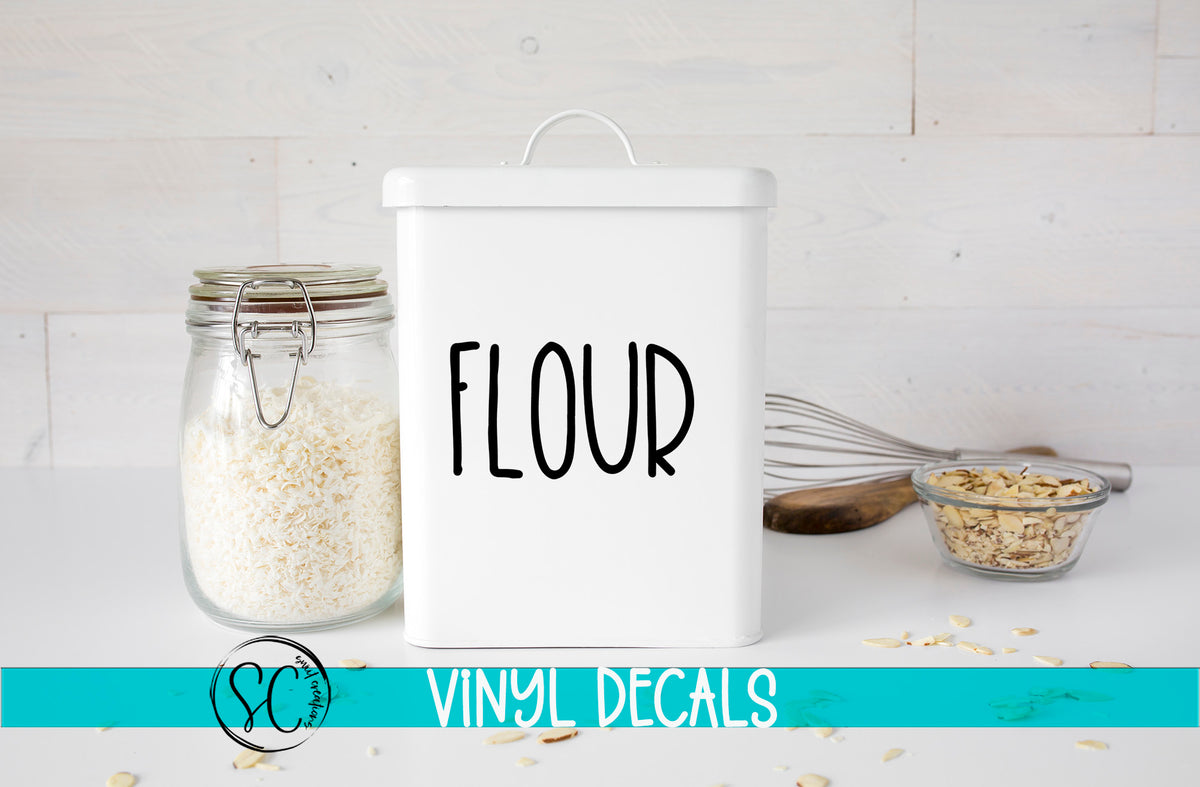 a canister with a spoon and a bowl of oatmeal