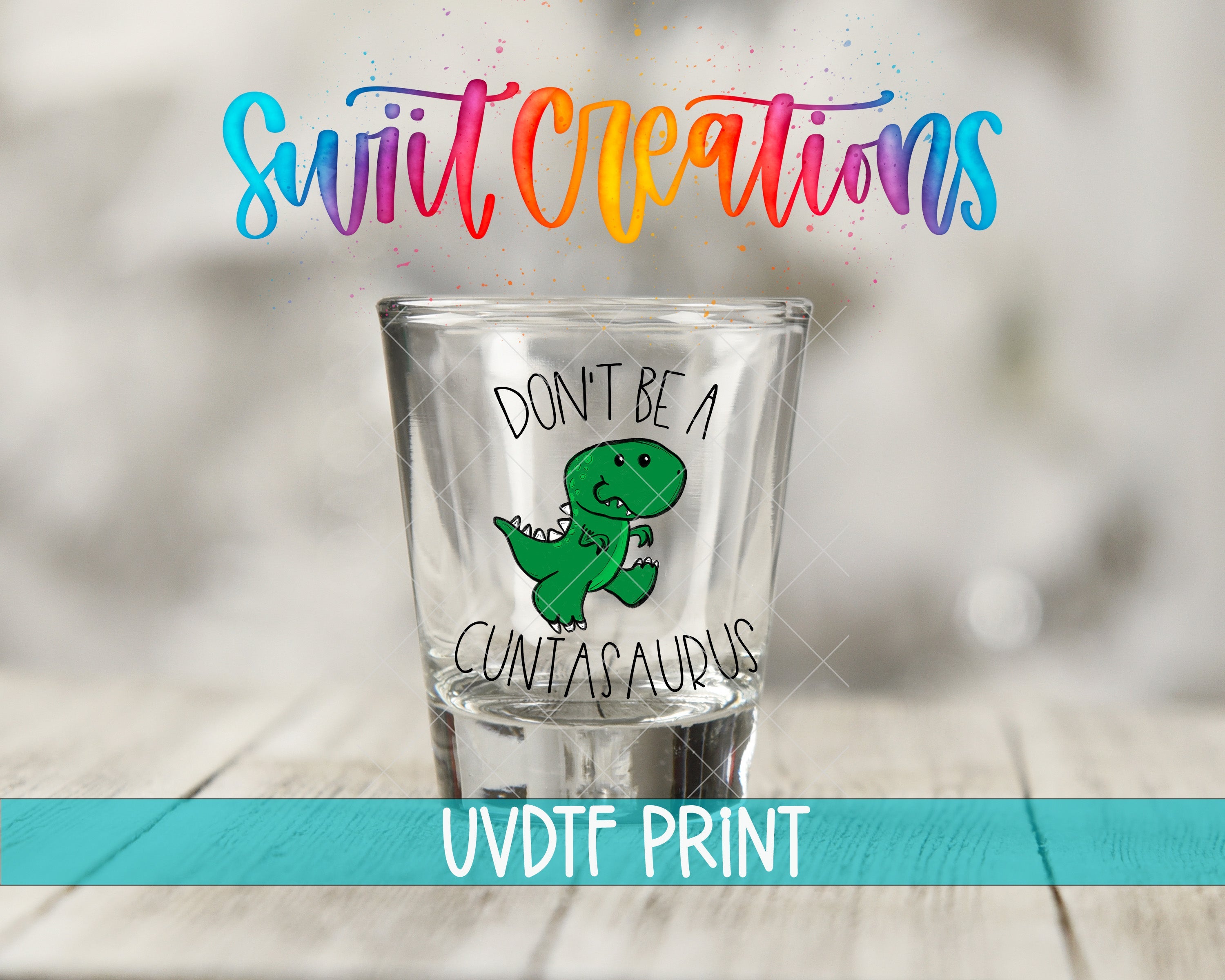 a shot glass with the words don't be a chamelade on it