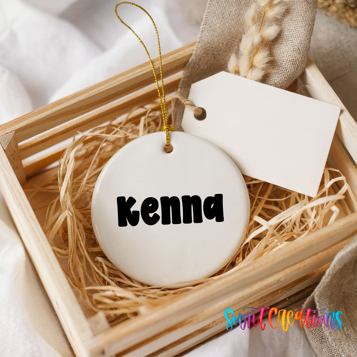 Personalized back sample with the name Kenna