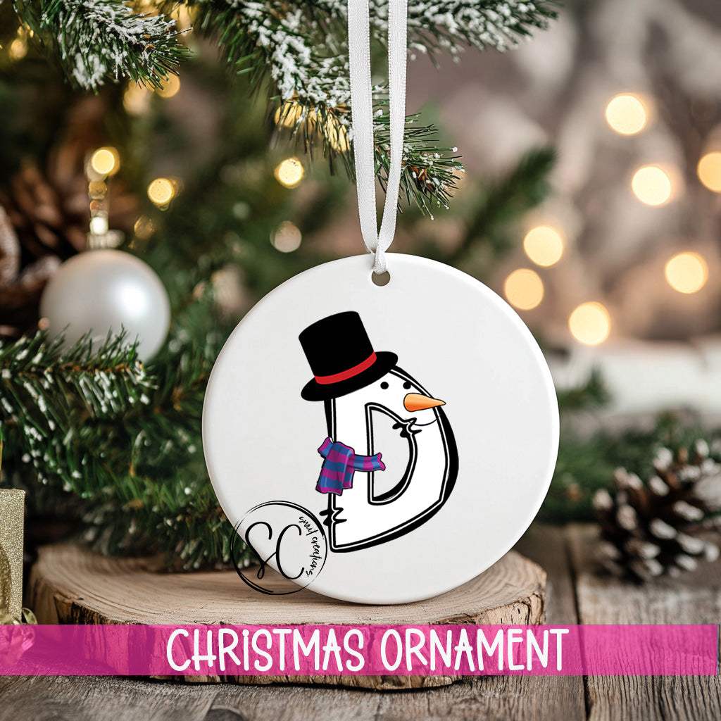 a christmas ornament hanging from a tree