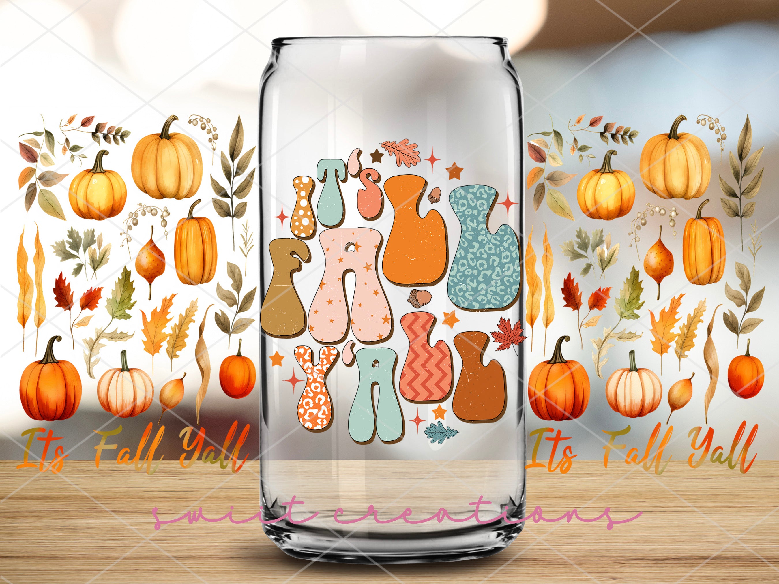 a glass jar filled with lots of stickers