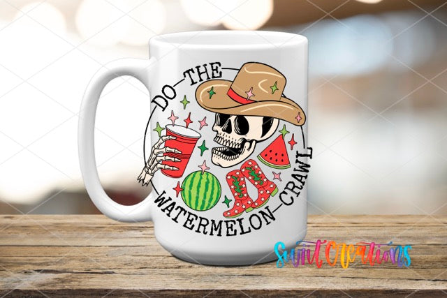 a coffee mug with a skull wearing a cowboy hat