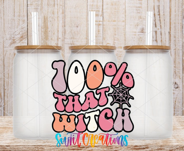a cooler with the words 100 % that witch on it