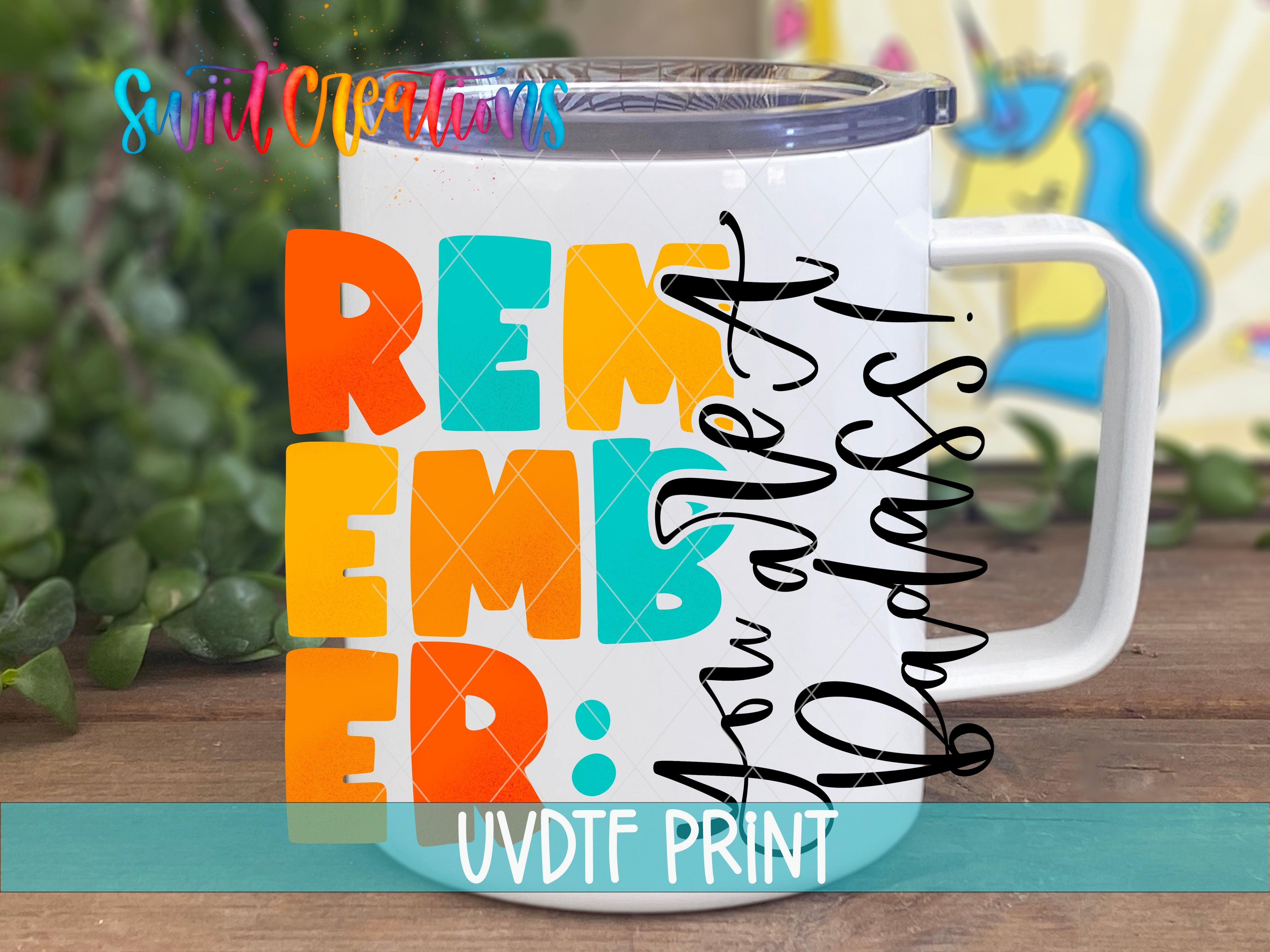 a white coffee mug with the words reemb reemb reemb