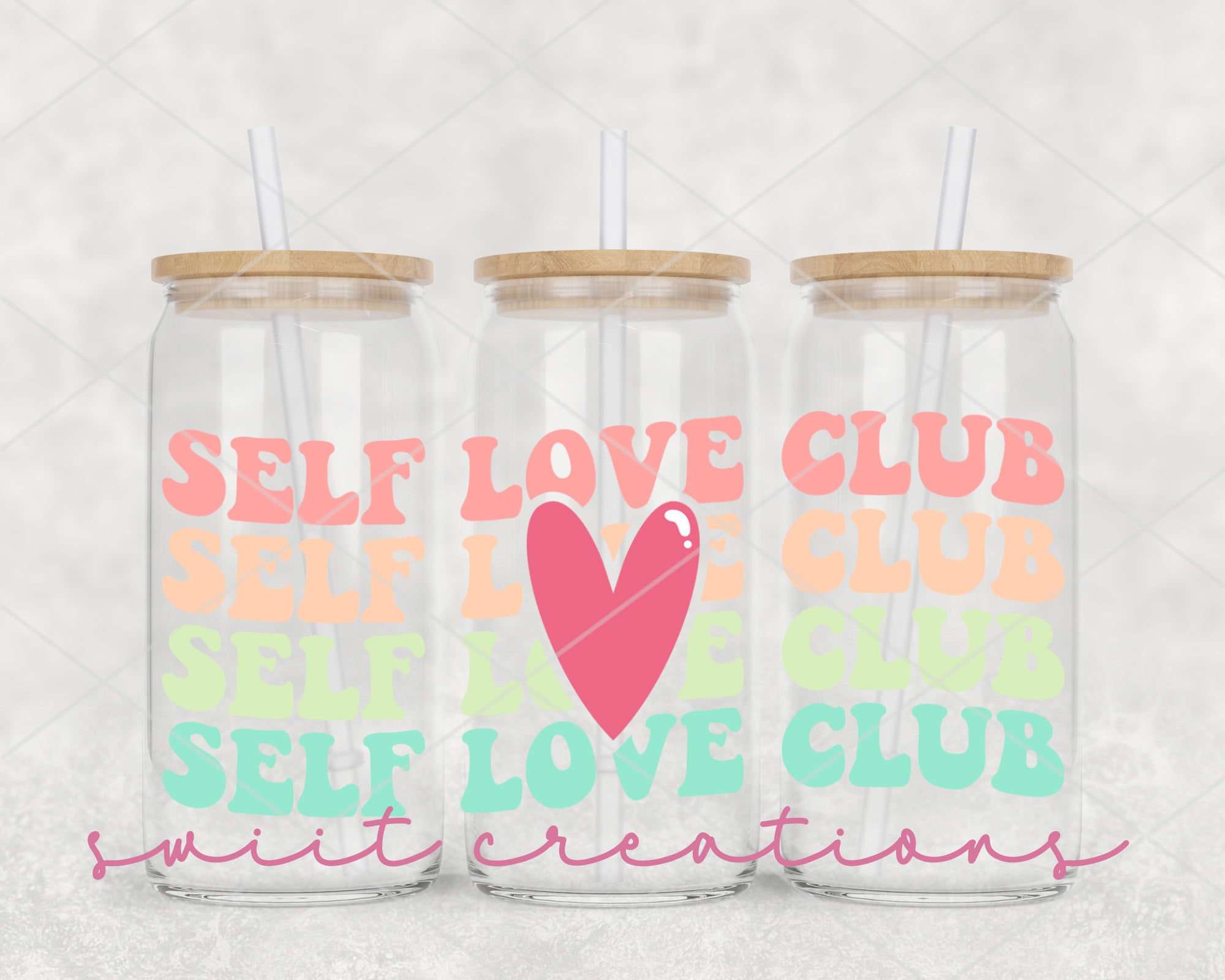 a couple of mason jars sitting on top of a table