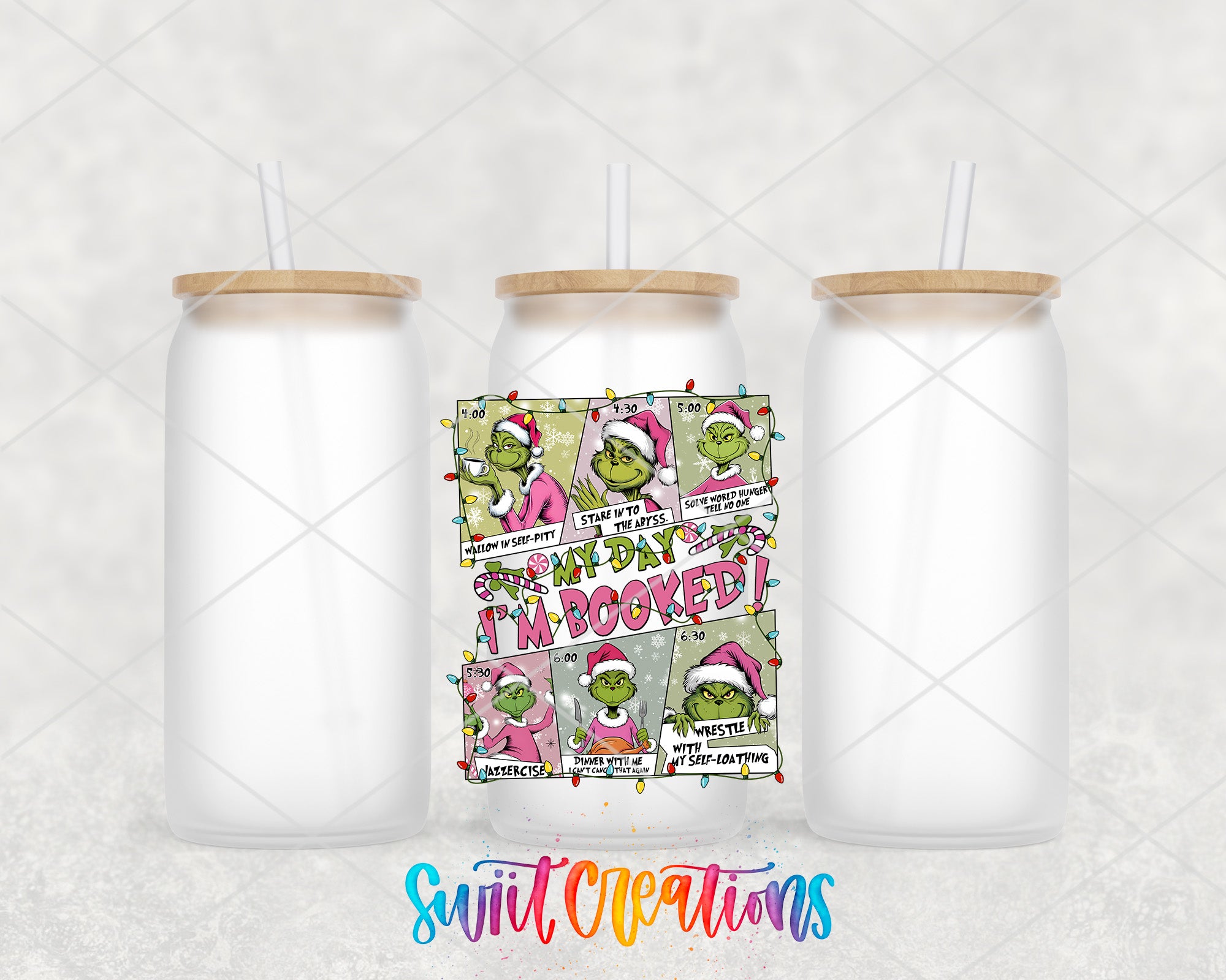 a couple of white jars with some straws in them