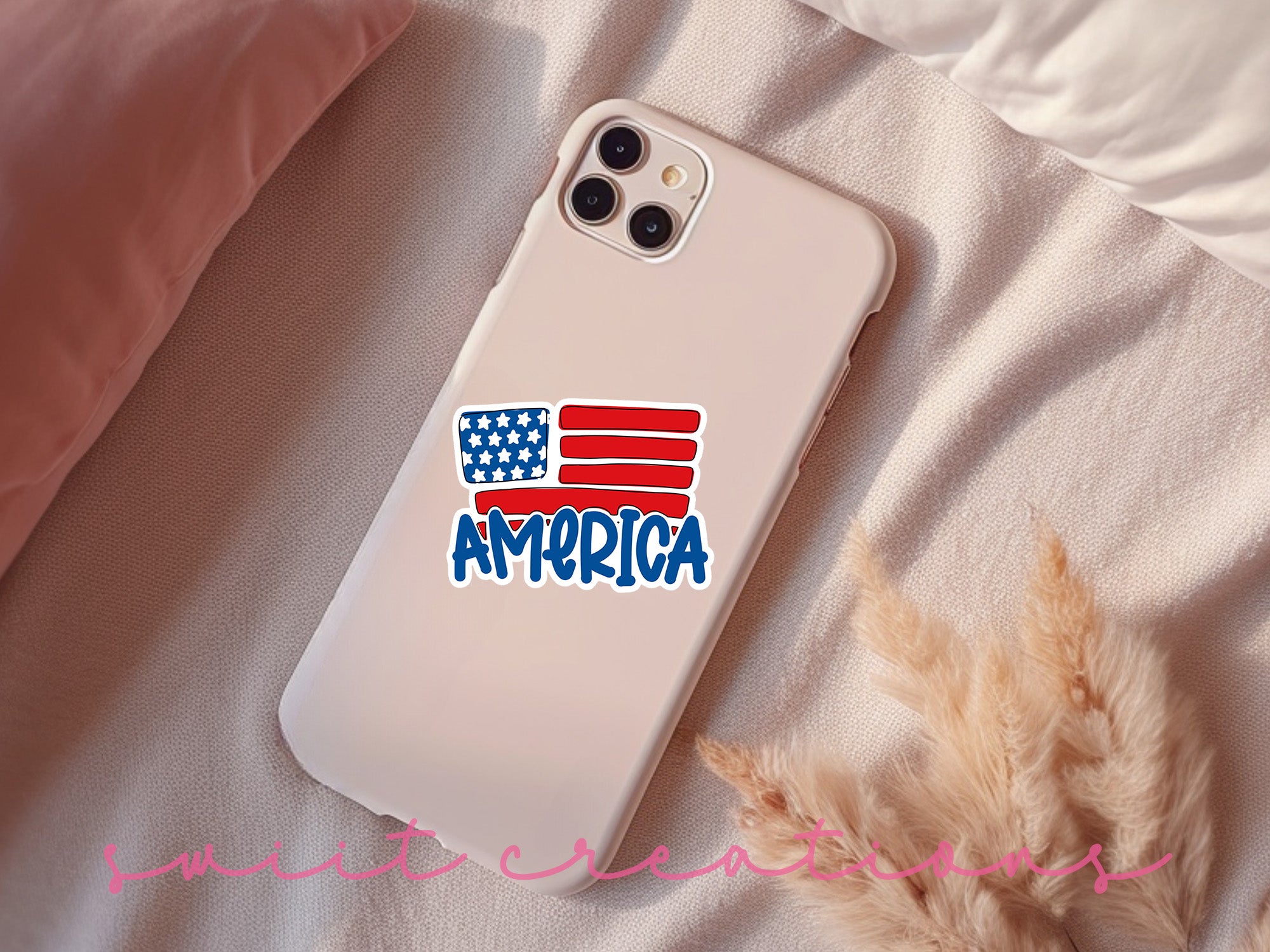 a phone case with an american flag on it