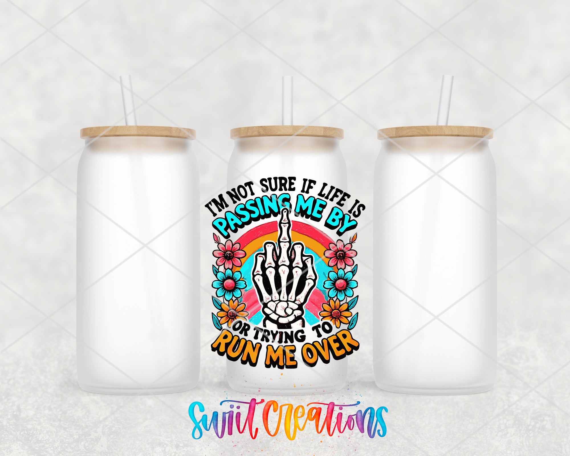 a couple of white cups with straws in them