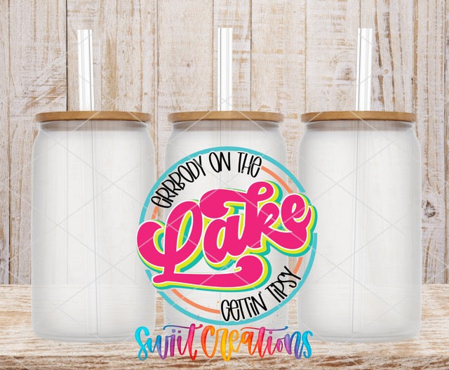 two personalized tumblers with the words drink on the side