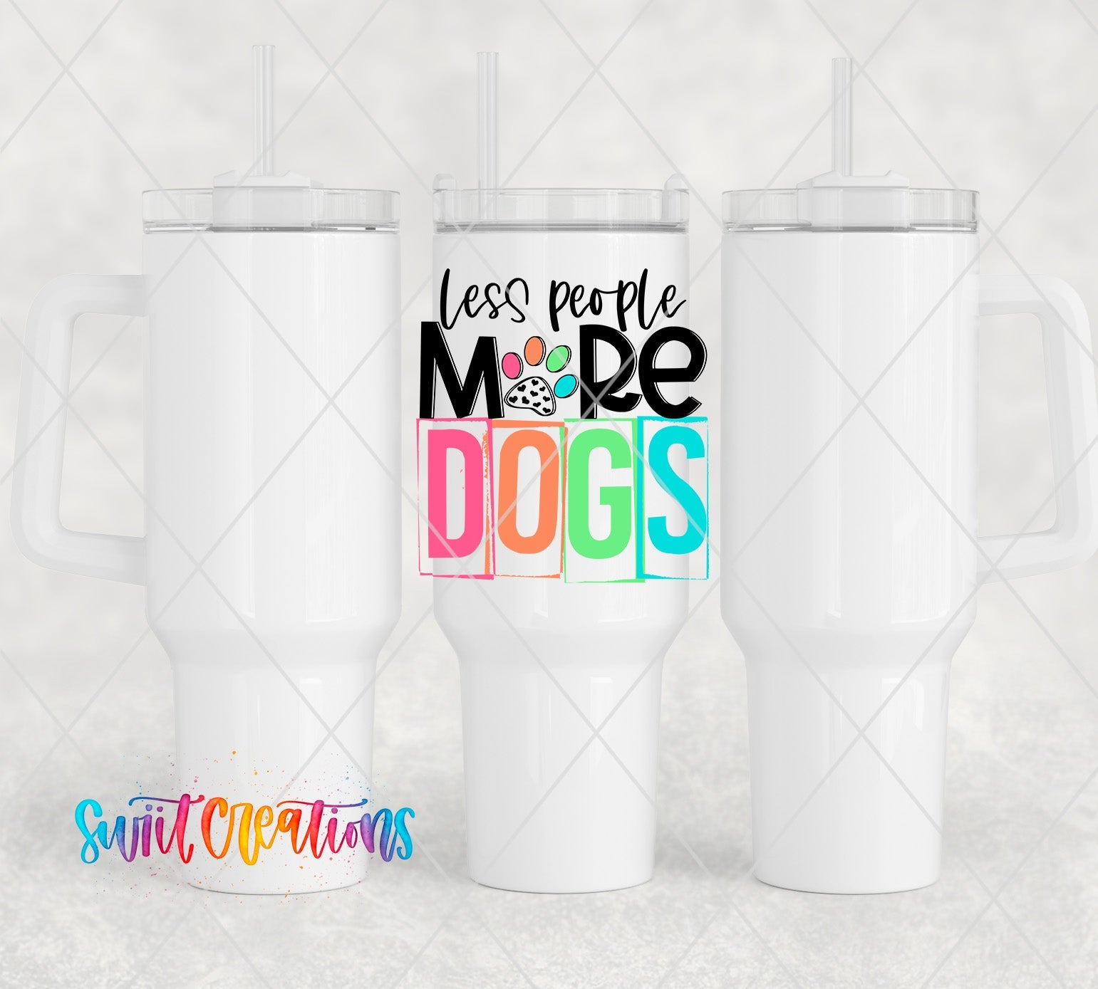 a couple of white coffee mugs sitting next to each other