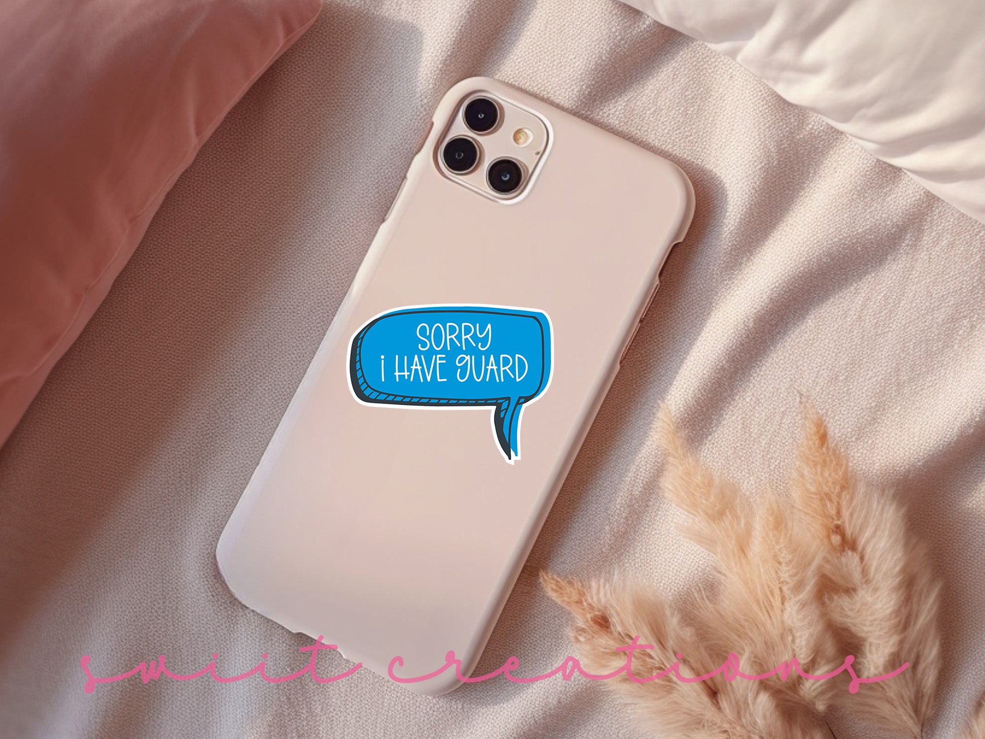 a phone case with a speech bubble on it