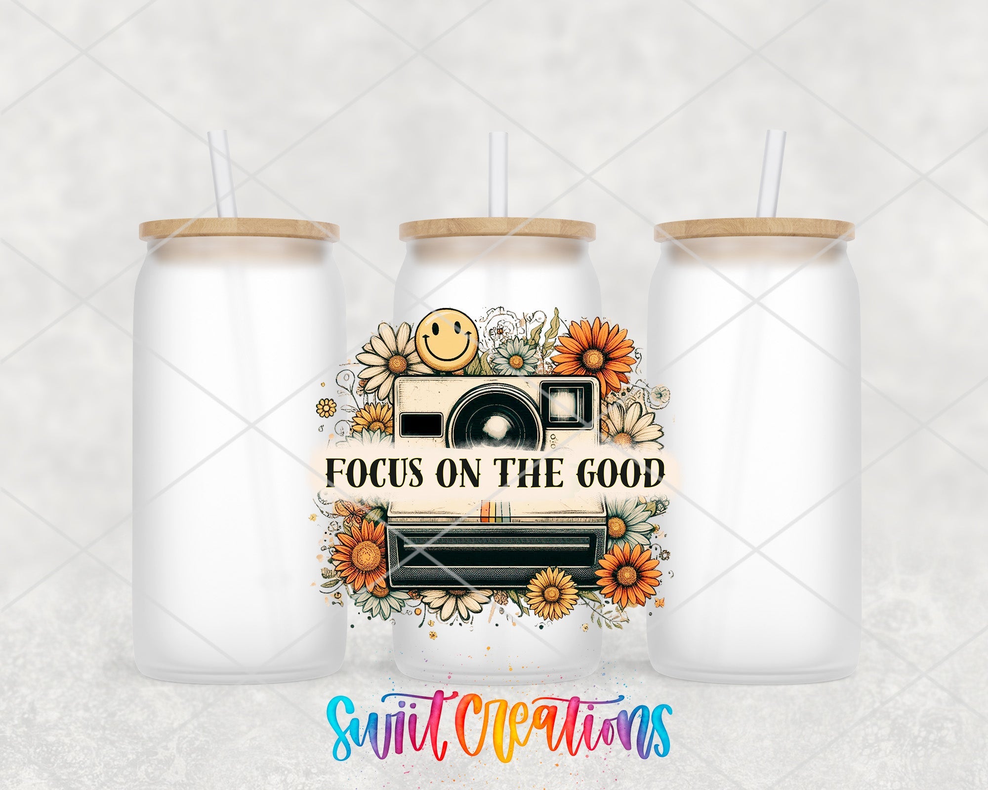 a couple of jars with some straws in them