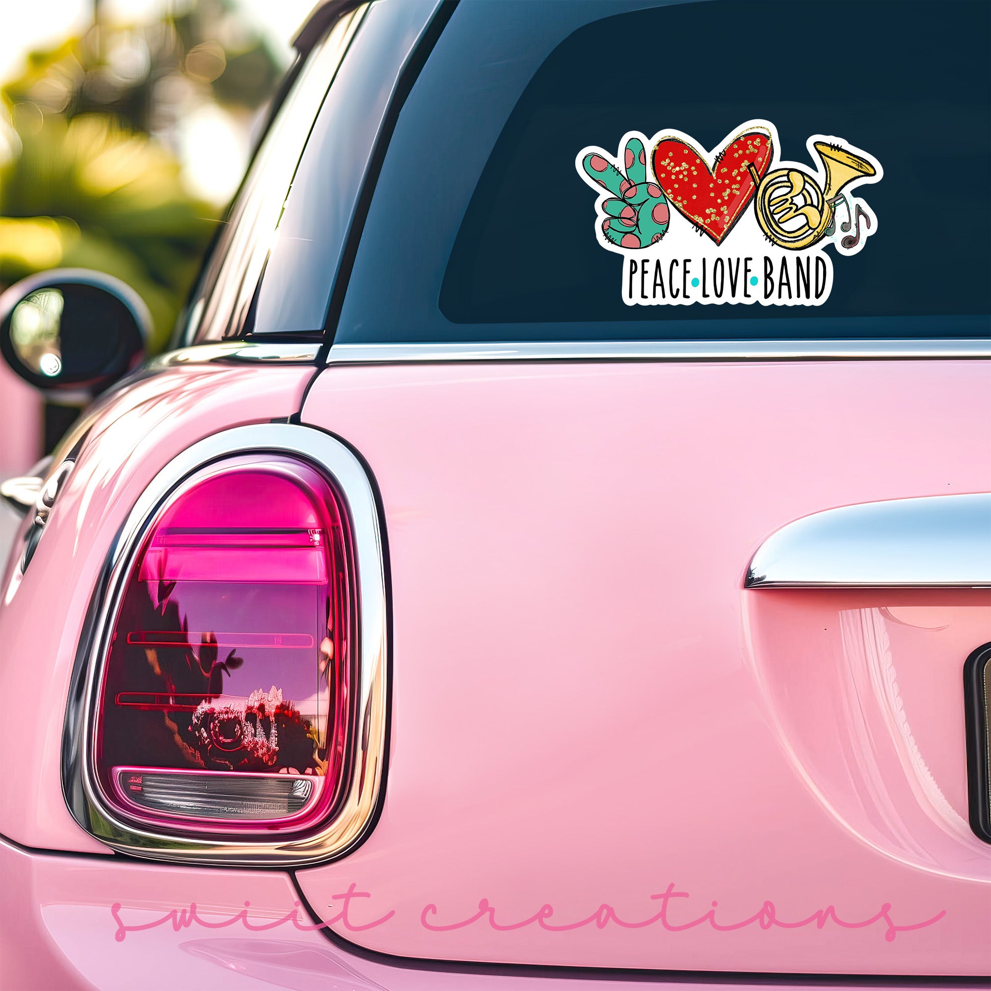 Peace Love Band Sticker SS309