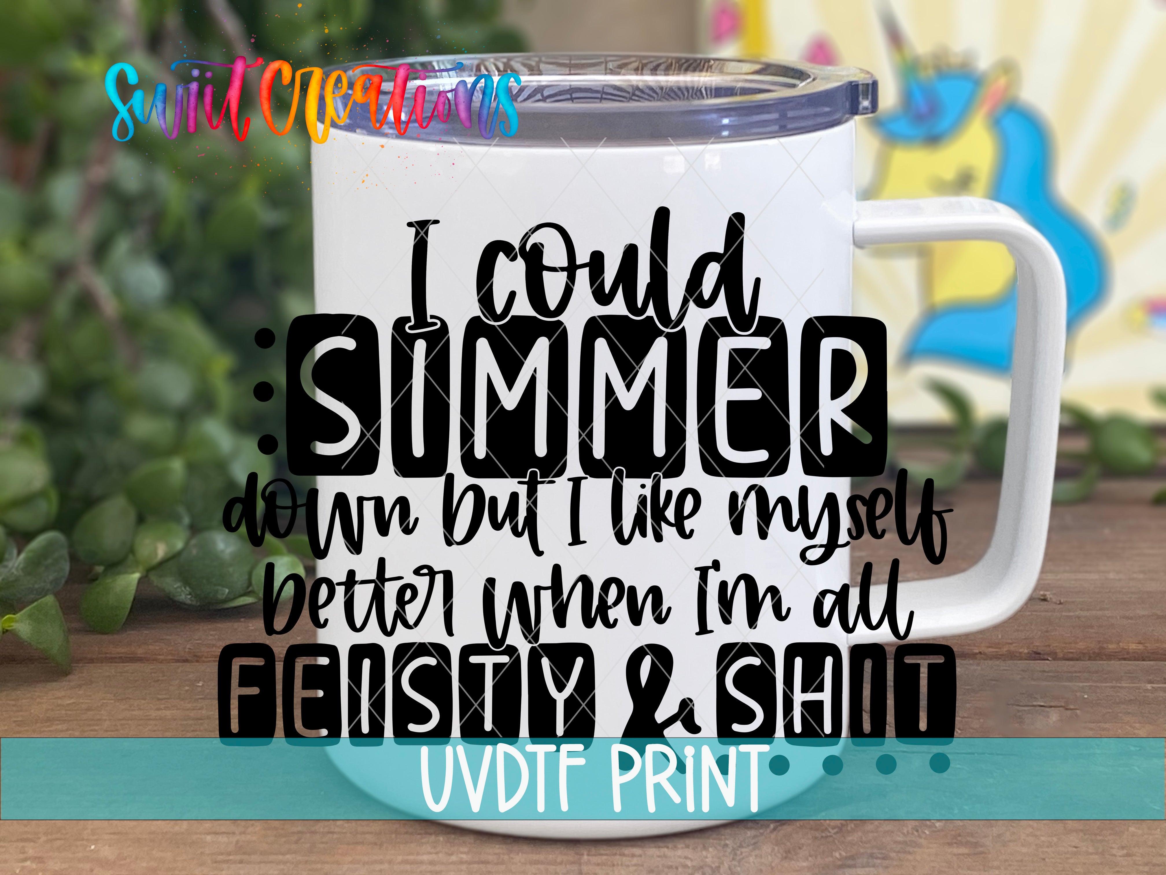 a white coffee mug with the words i could't summer written on it