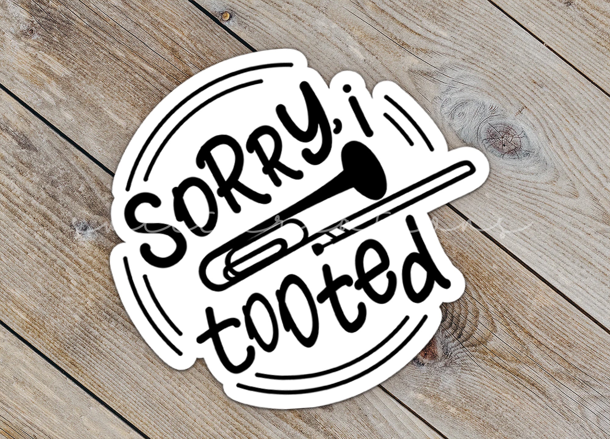 a sticker that says sorry i forgot