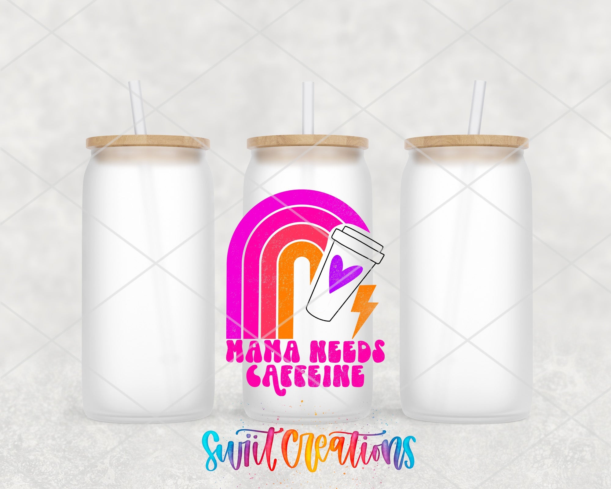 a couple of cups with straws in them