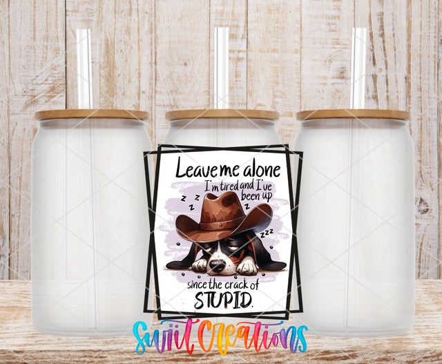 two plastic containers with a picture of a dog wearing a cowboy hat