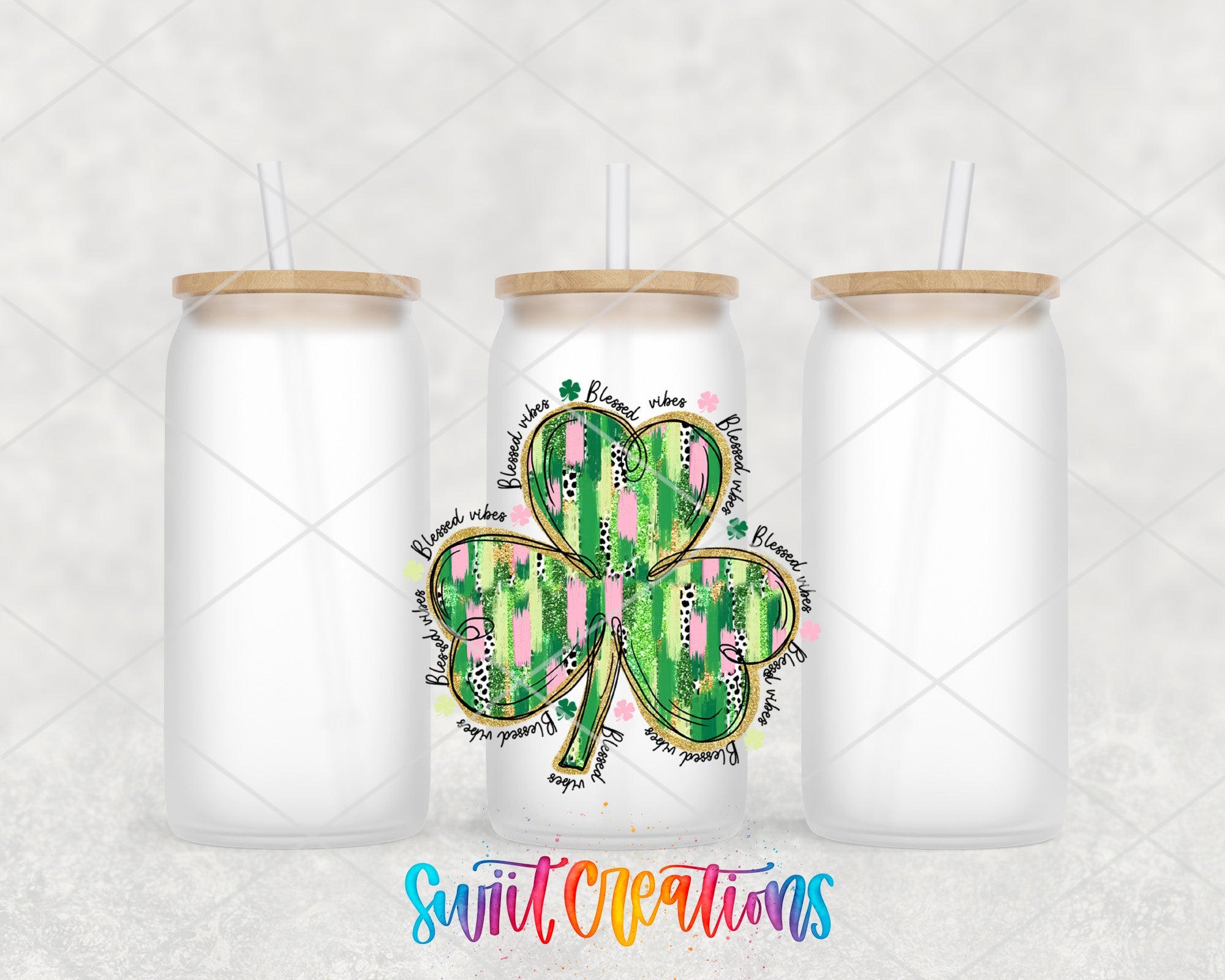a st patrick's day shamrock with a straw in it