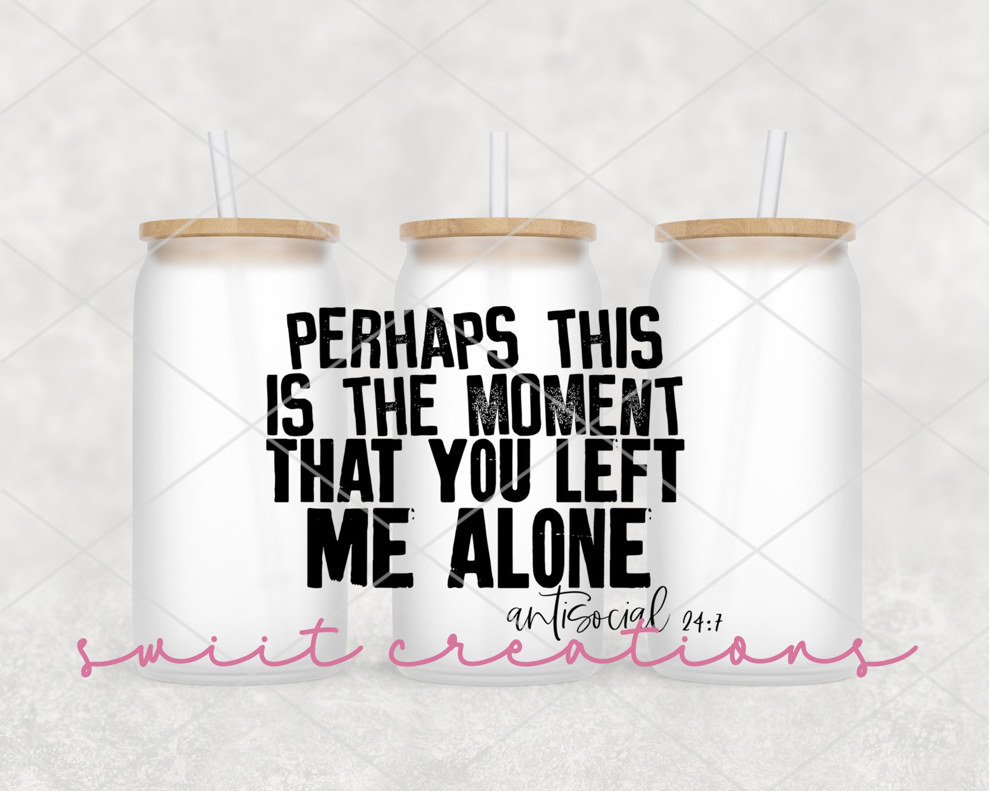 two white tumblers with a quote on them
