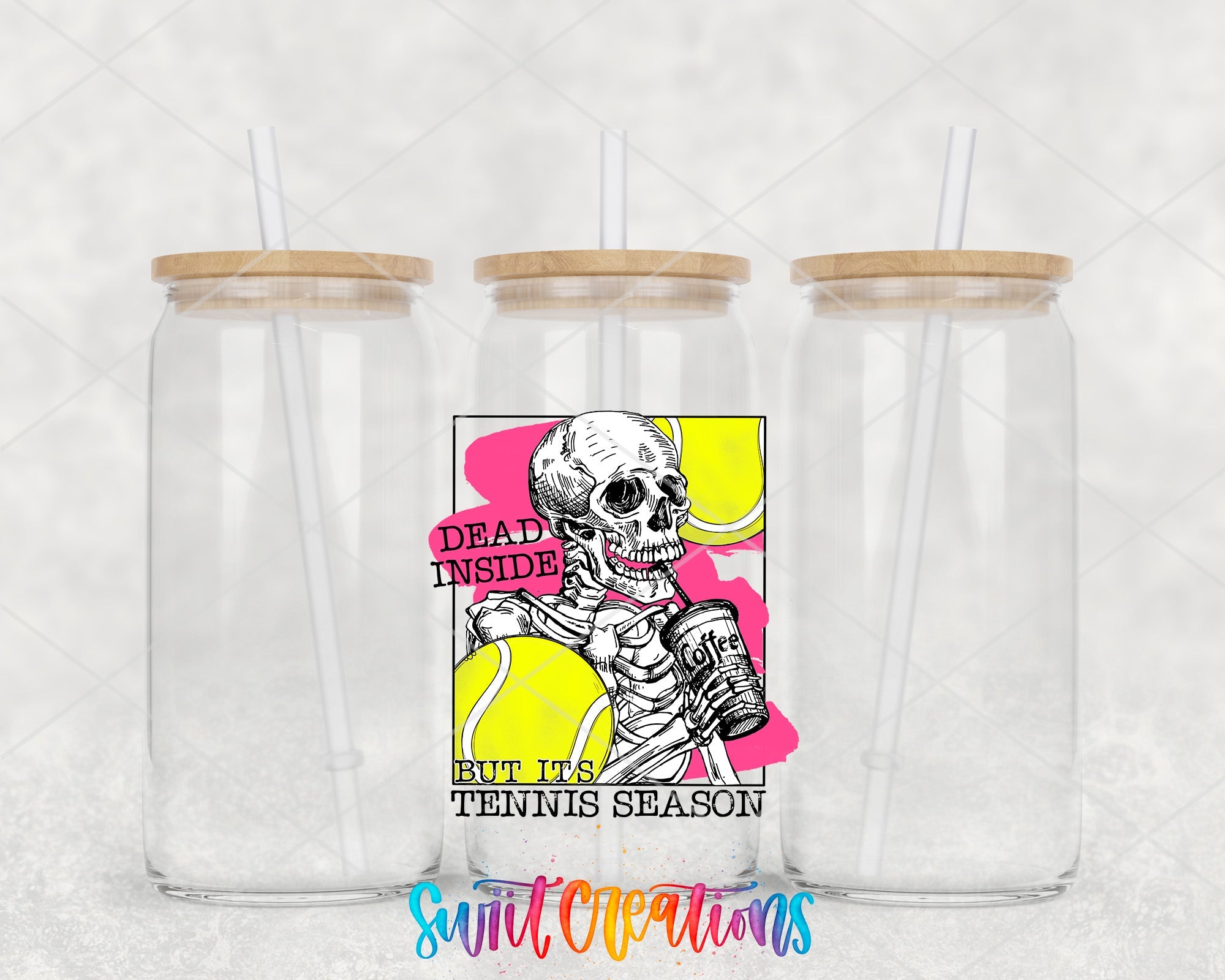 a couple of glasses with a skeleton on them