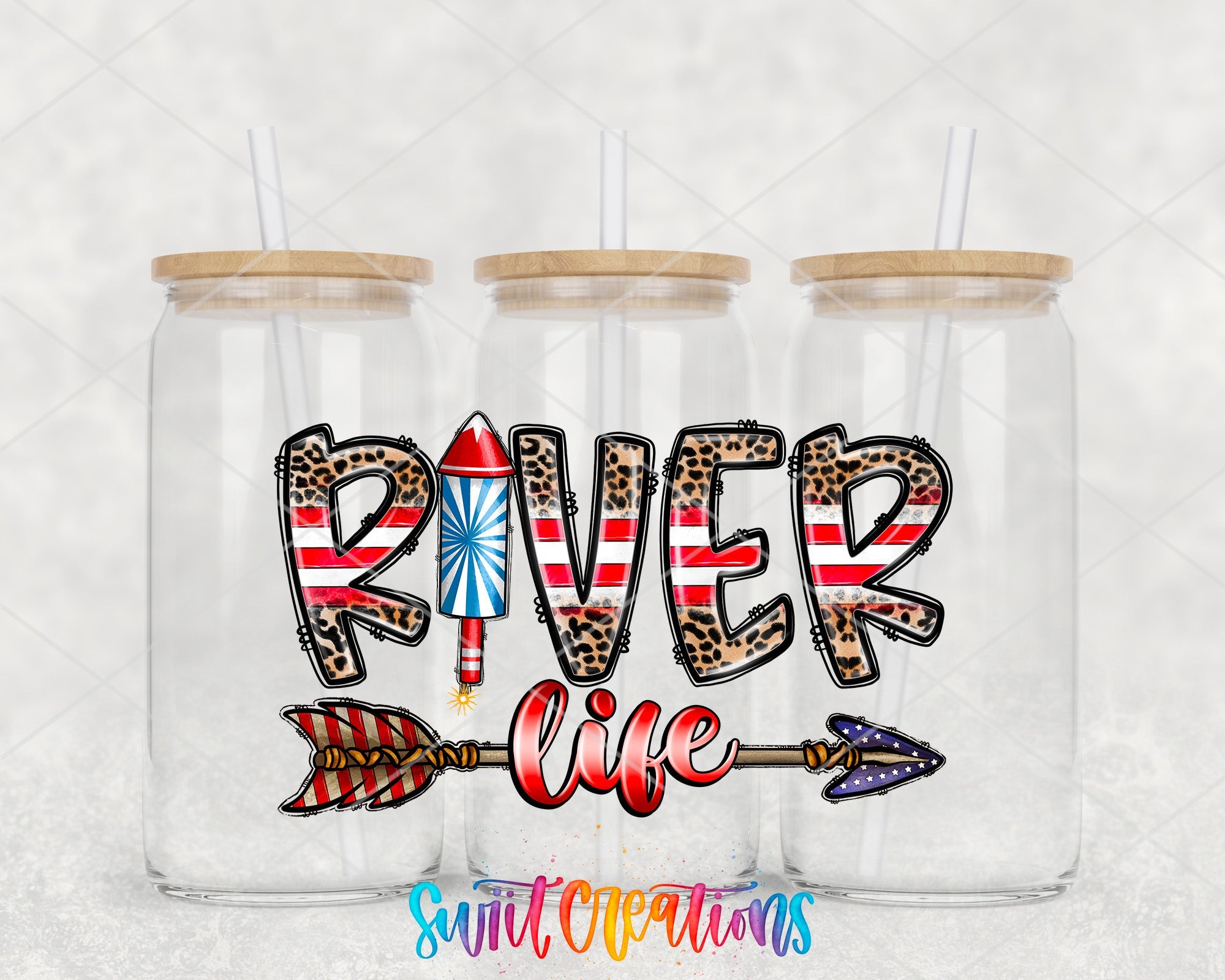 a couple of clear jars with some writing on them