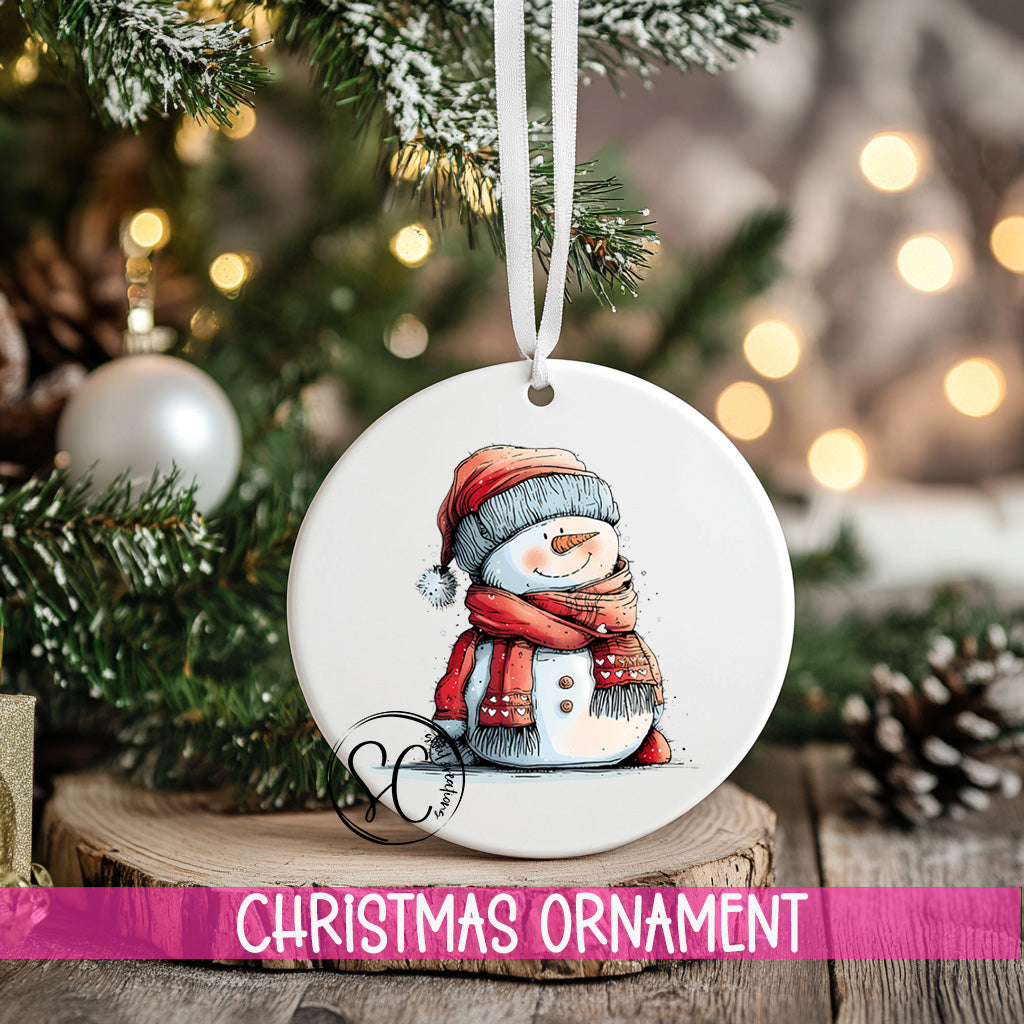 a christmas ornament hanging from a tree