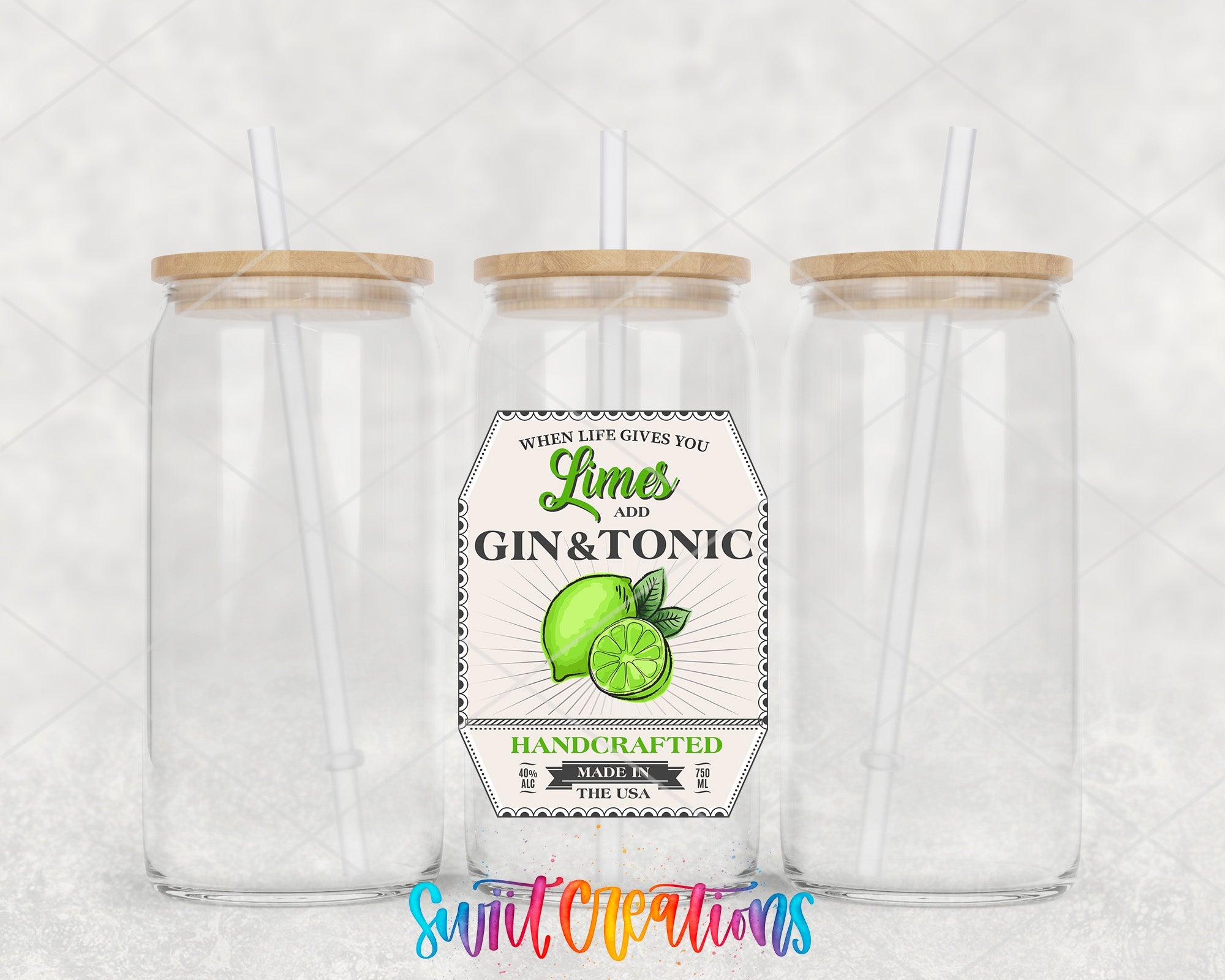 a couple of glass jars with straws in them