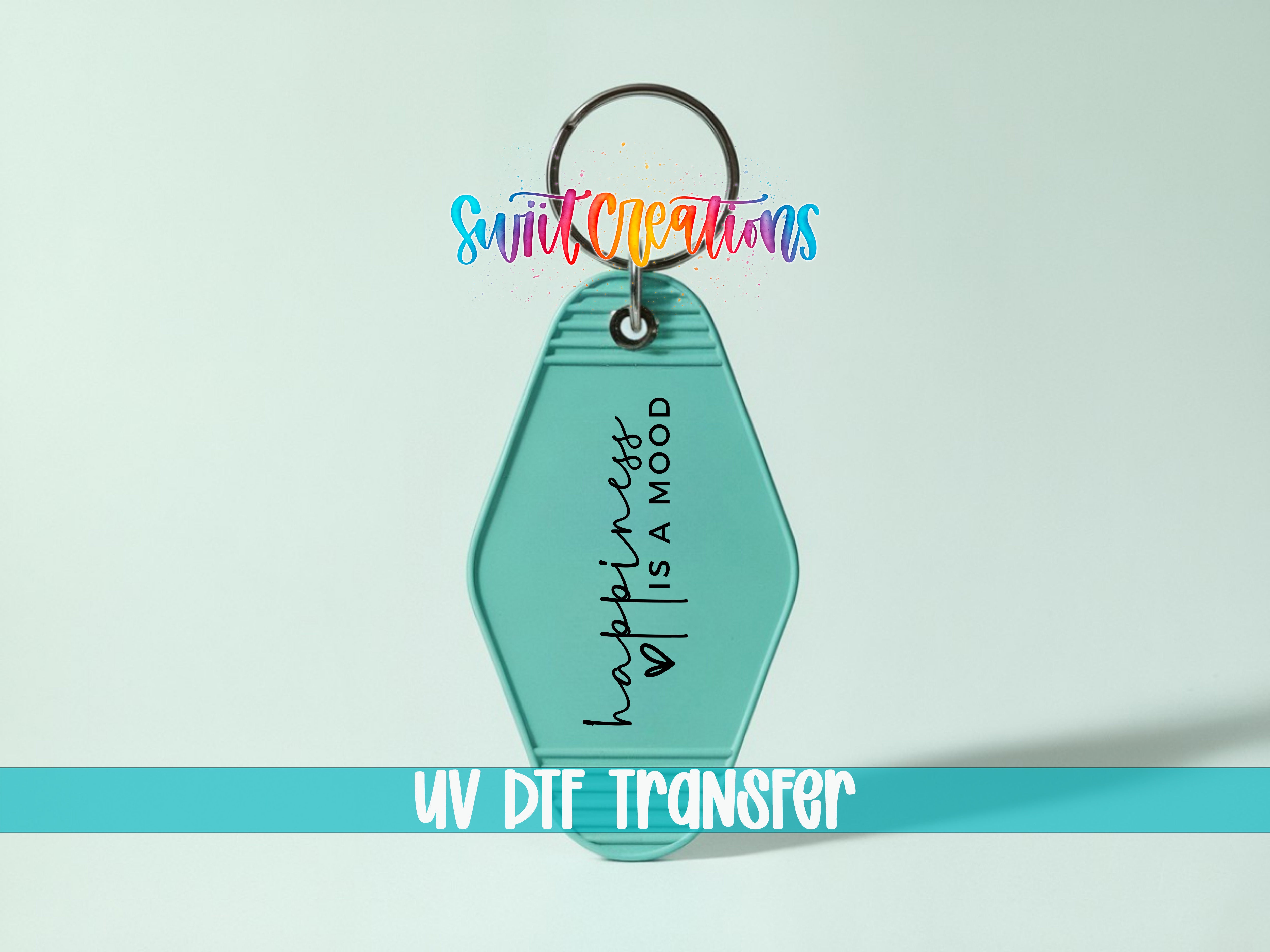 A keychain with a message printed on it, along with a UV DIF (DIFFERENTIAL INFORMATION) logo.