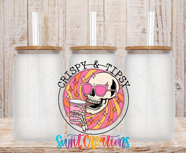 two coffee mugs with a skull on them