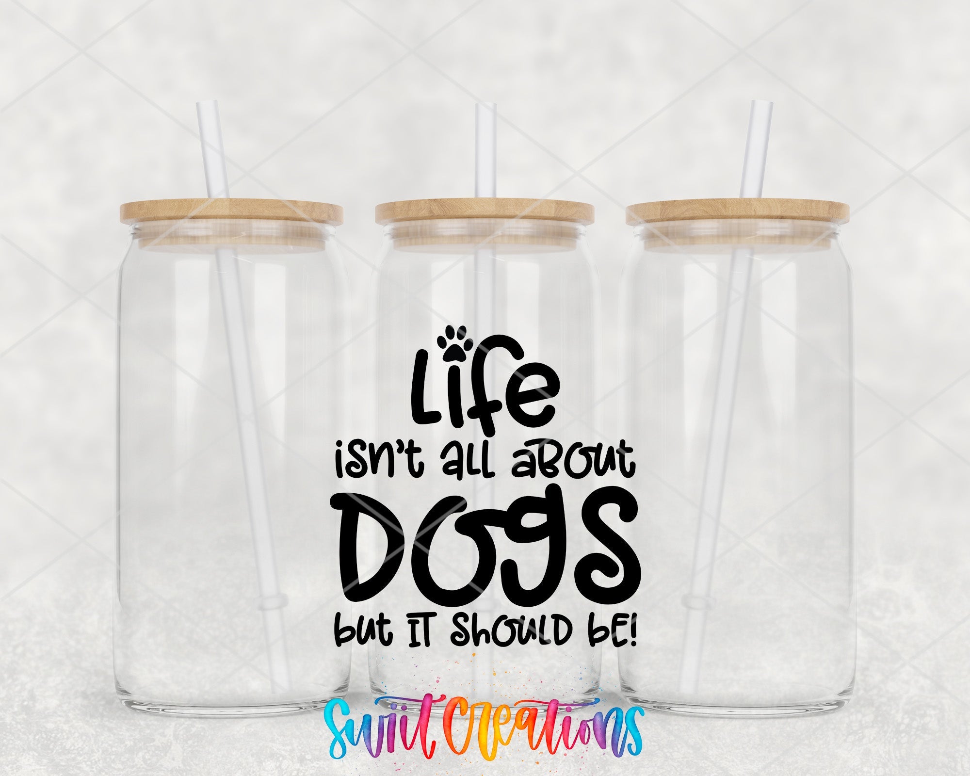 a couple of glass jars with straws in them