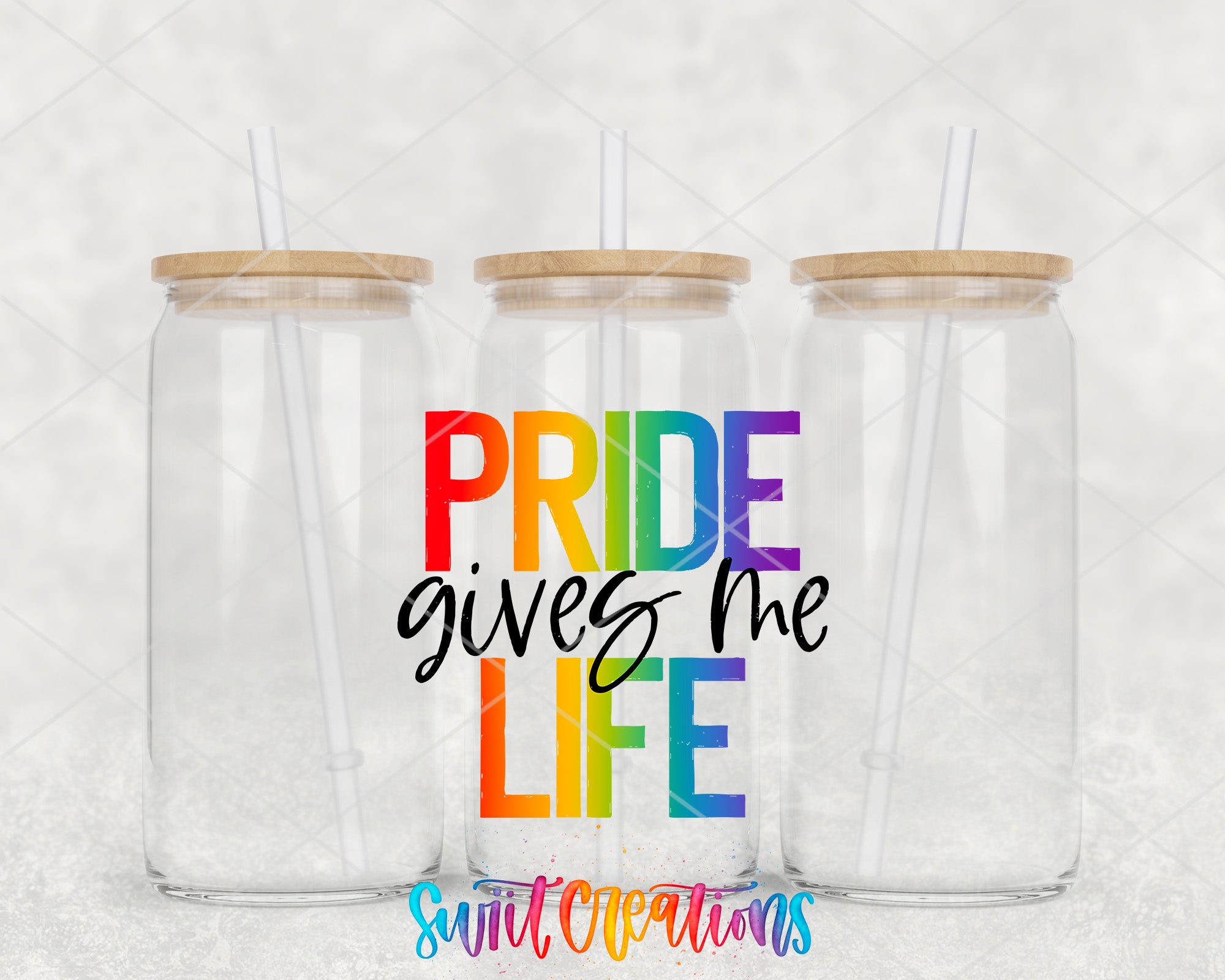 two tumblers with the words pride gives me life