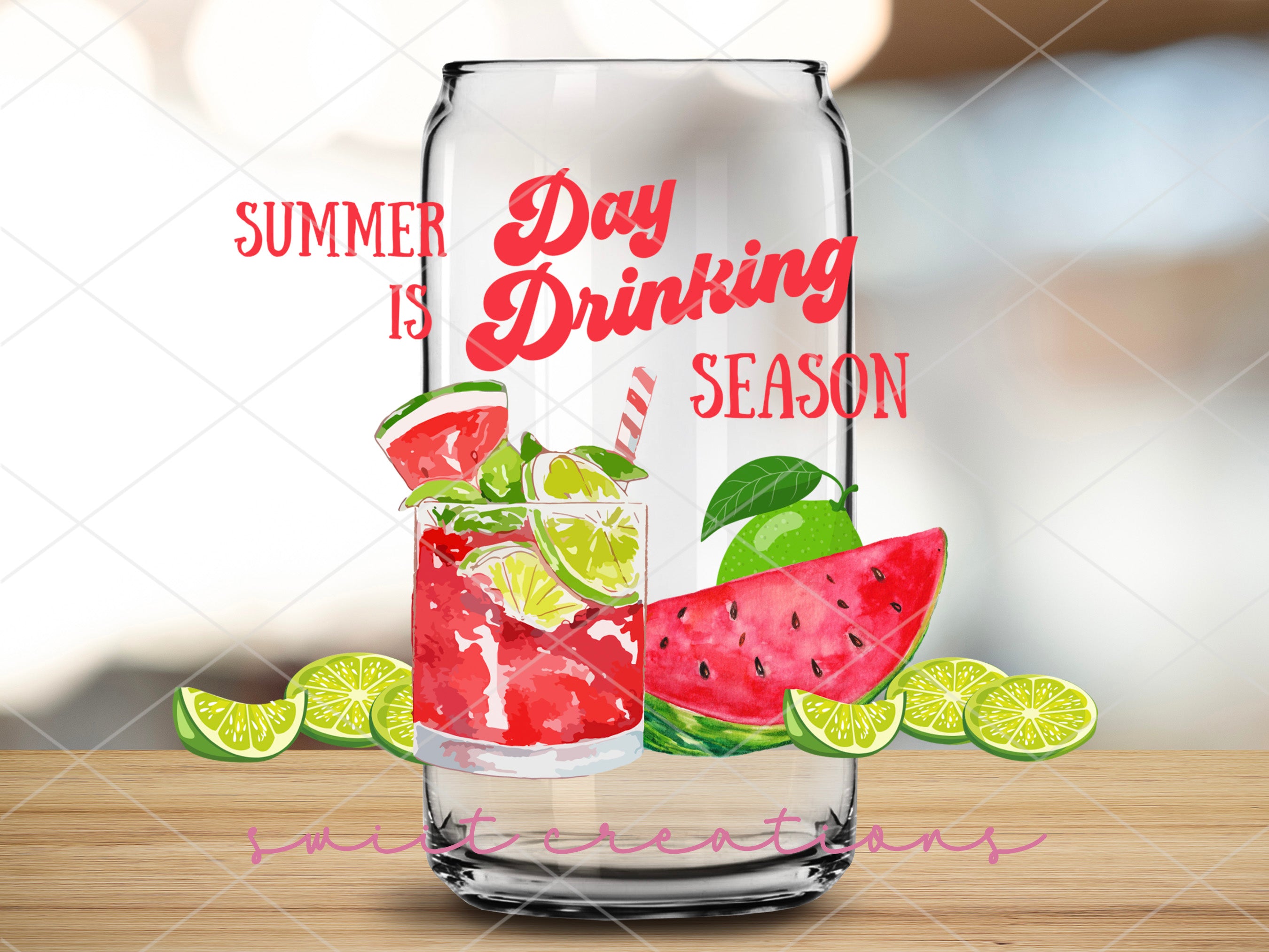 a watermelon and lime drink in a glass