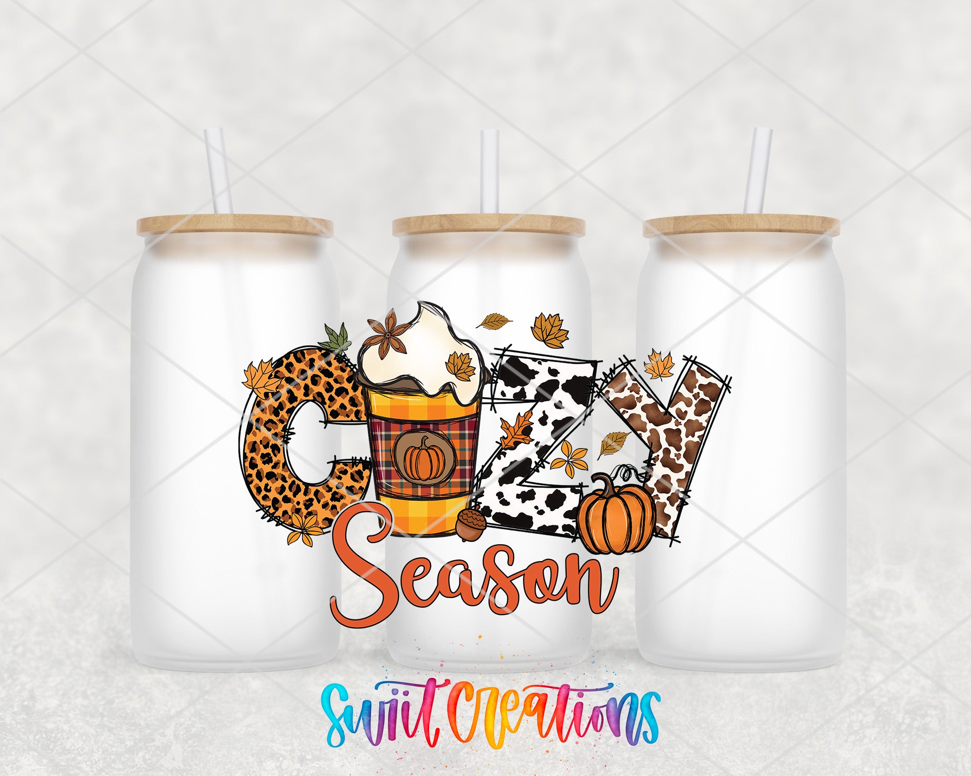 a couple of white cups with some drinks in them