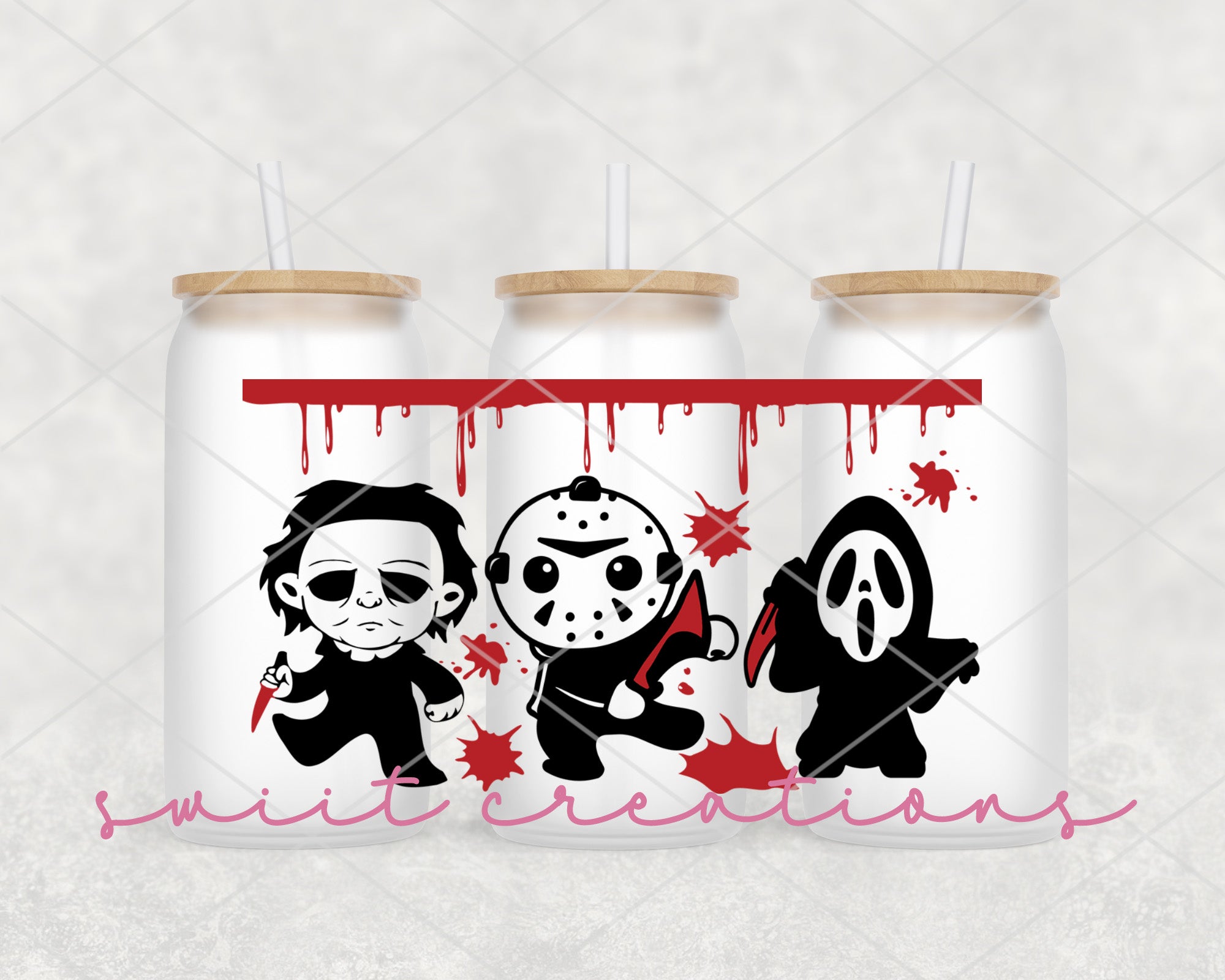 a couple of soda cans with cartoon characters on them