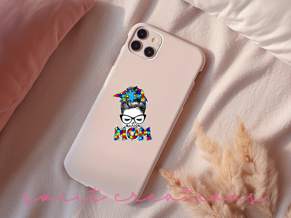 a phone case with a picture of a woman with a mohawk on it