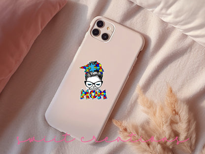 a phone case with a picture of a woman with a mohawk on it