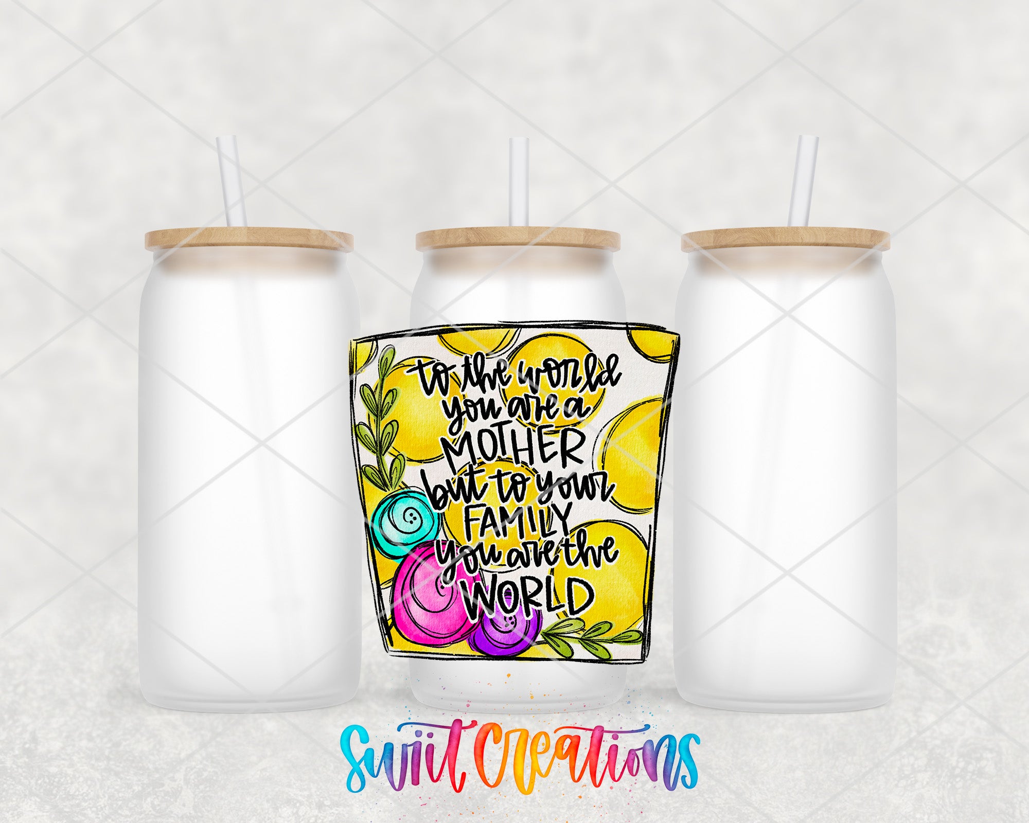 a couple of bottles with straws in them