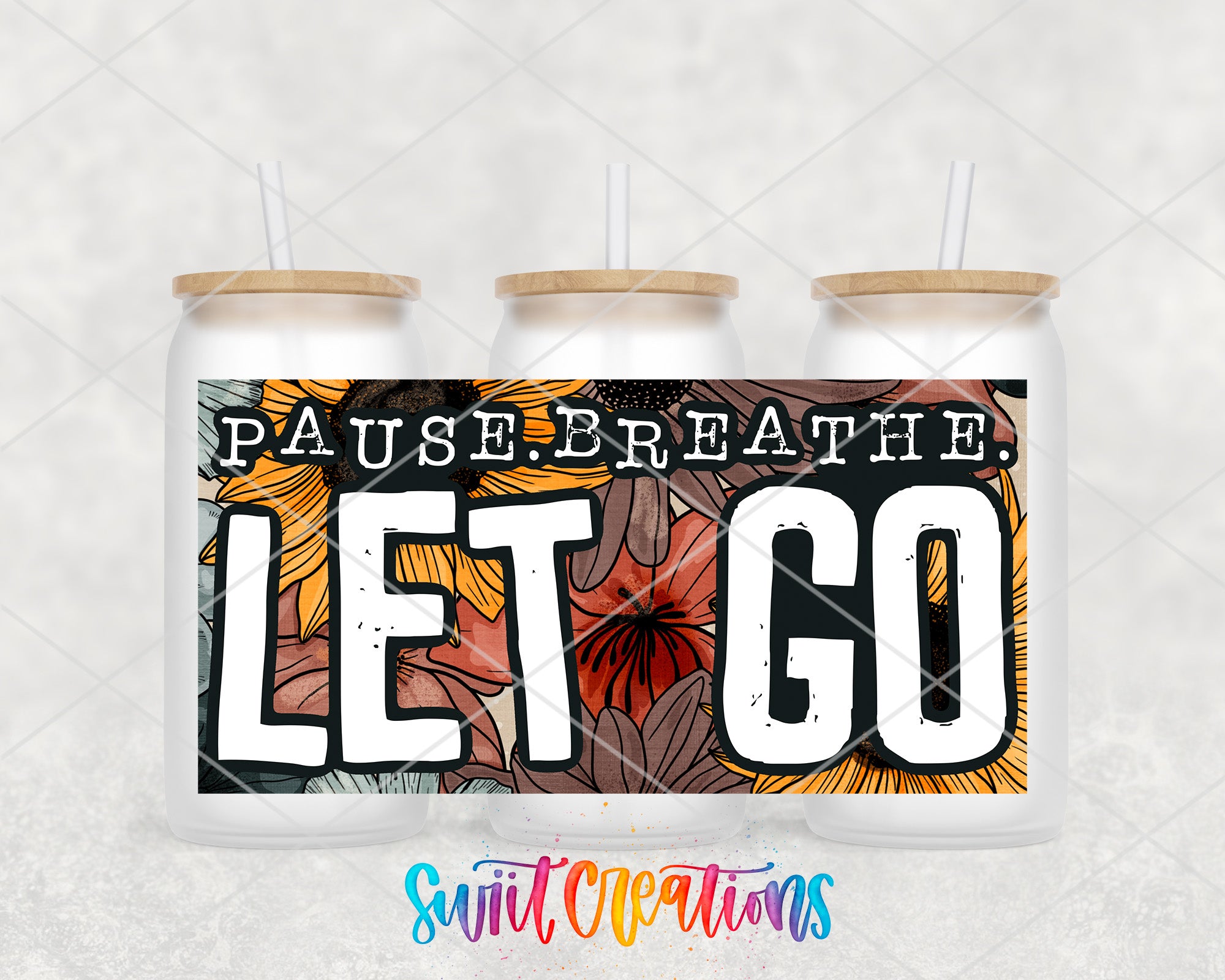 two cans of let go are shown with the words pause, celebrate and let go