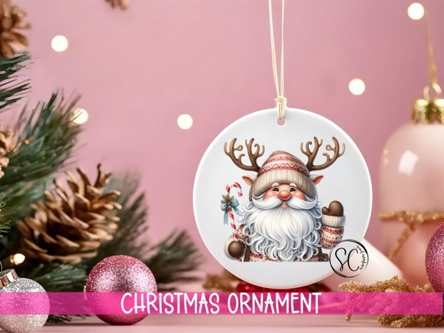 a christmas ornament hanging from a christmas tree