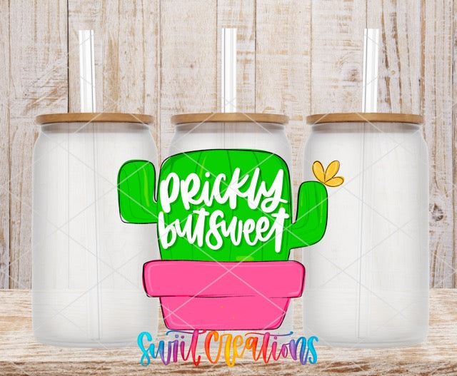 a pair of cactus mugs with the words pricky but sweet on them