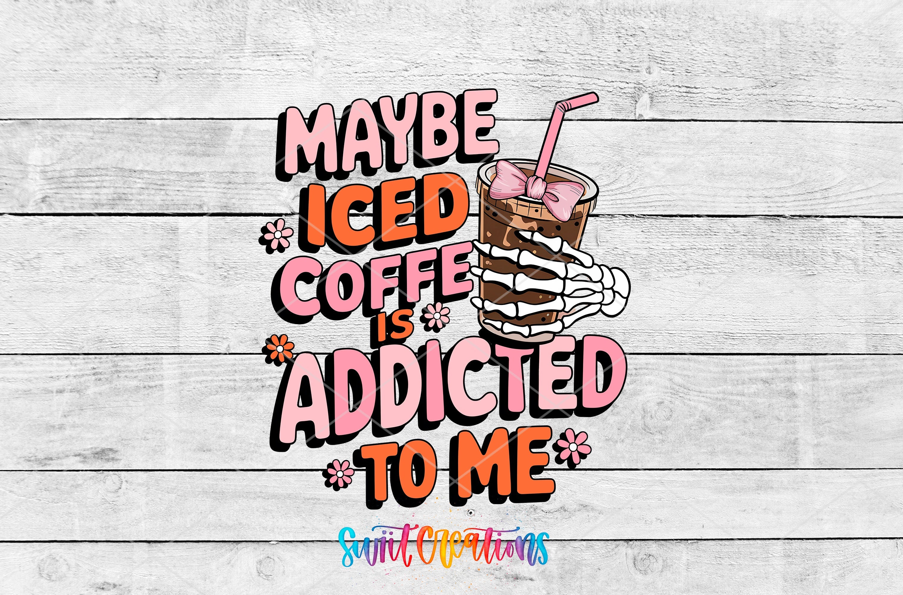 a sign that says maybe iced coffee is added to me