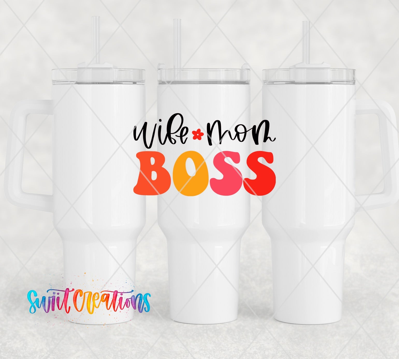 a couple of white coffee mugs sitting next to each other
