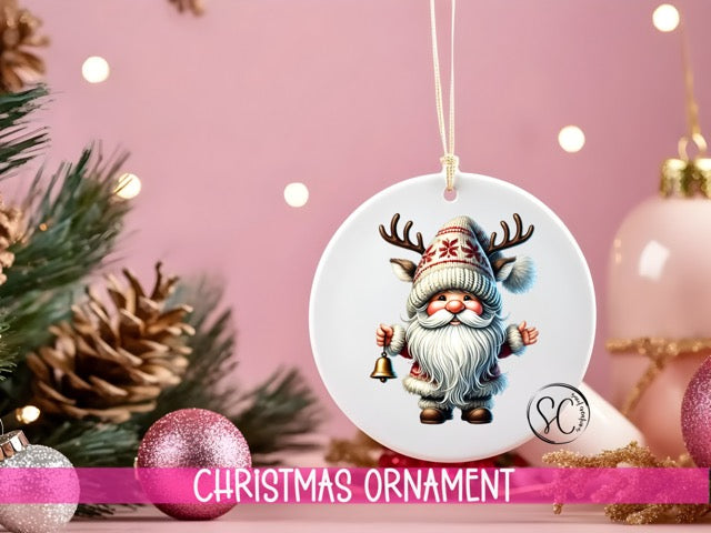 a christmas ornament hanging from a christmas tree