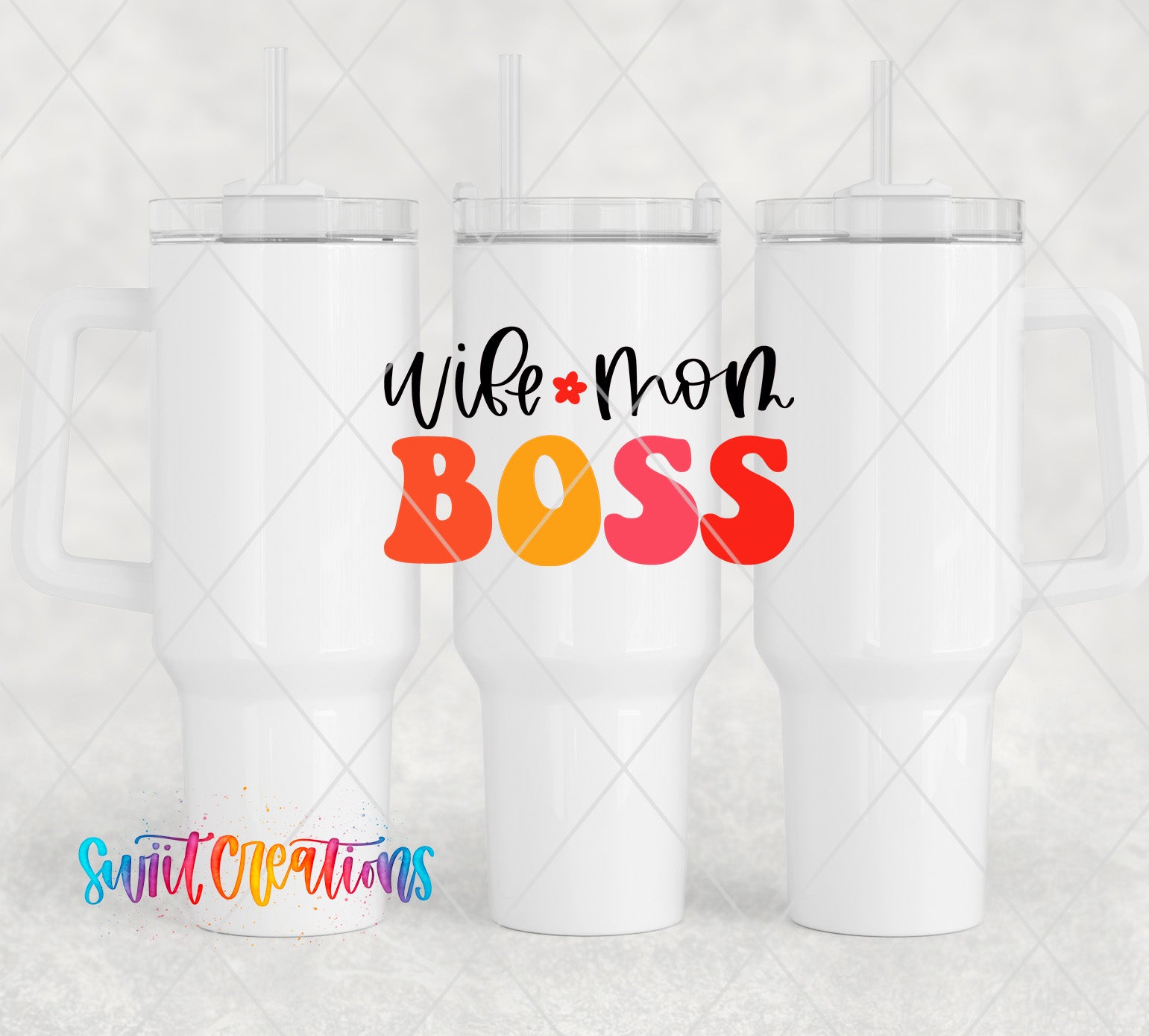 a couple of white coffee mugs sitting next to each other