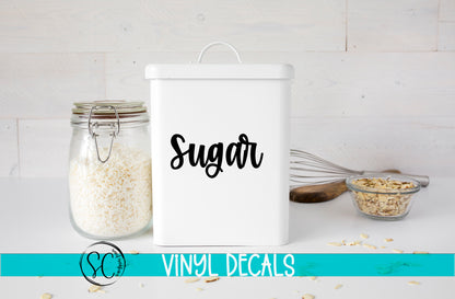 a jar of sugar next to a bowl of oatmeal
