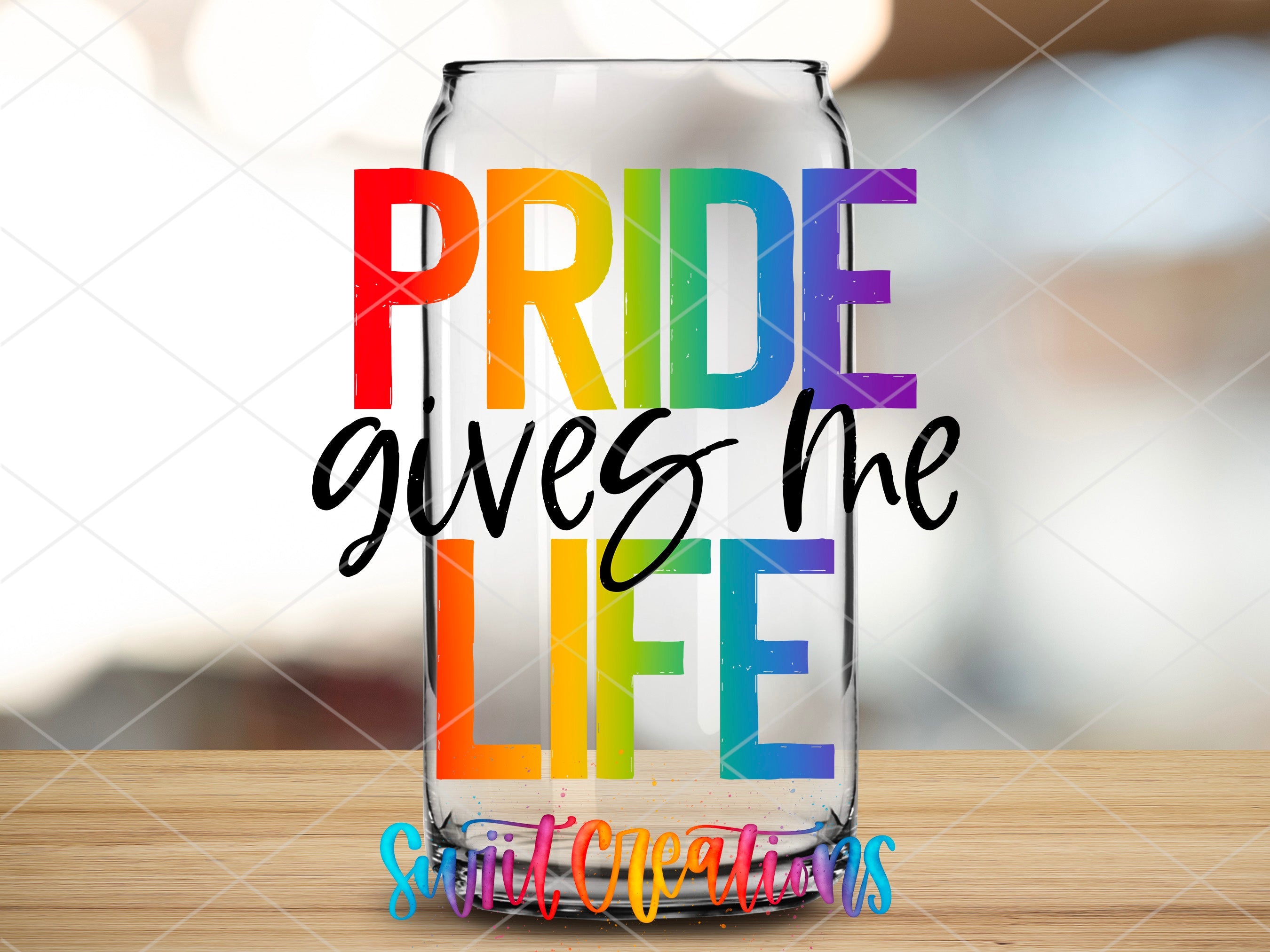 a glass jar with pride gives the life on it