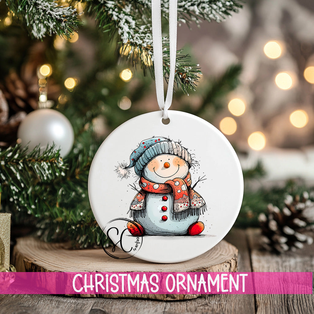a christmas ornament hanging from a tree
